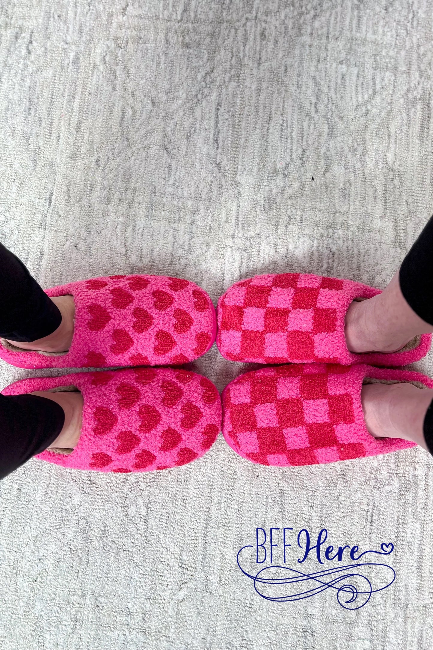 Step into Love: Comfy Heart Slippers - BFF Here