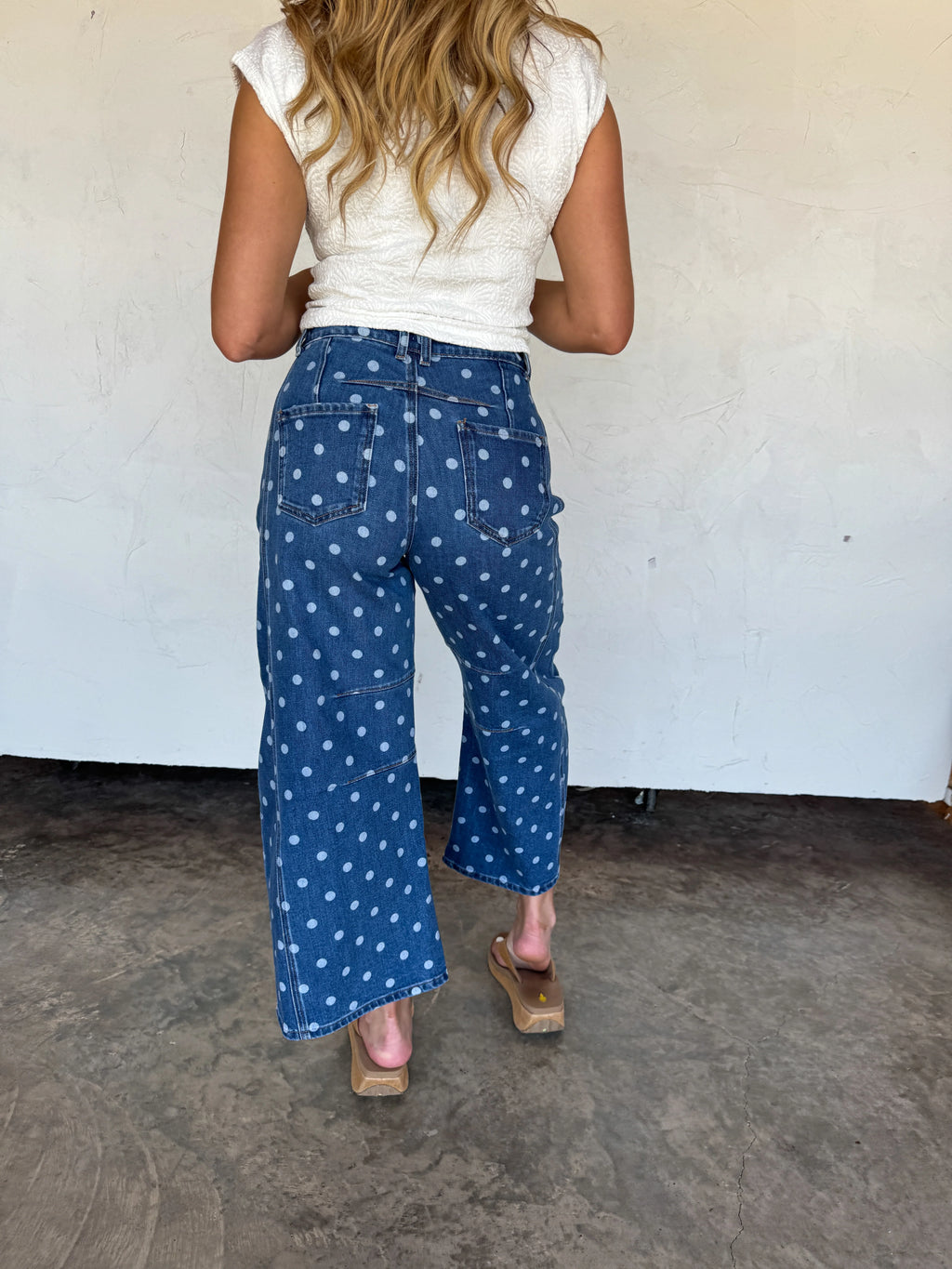 PREORDER: DARLING DOT BARREL JEANS by Blakeley (ETA: July)
