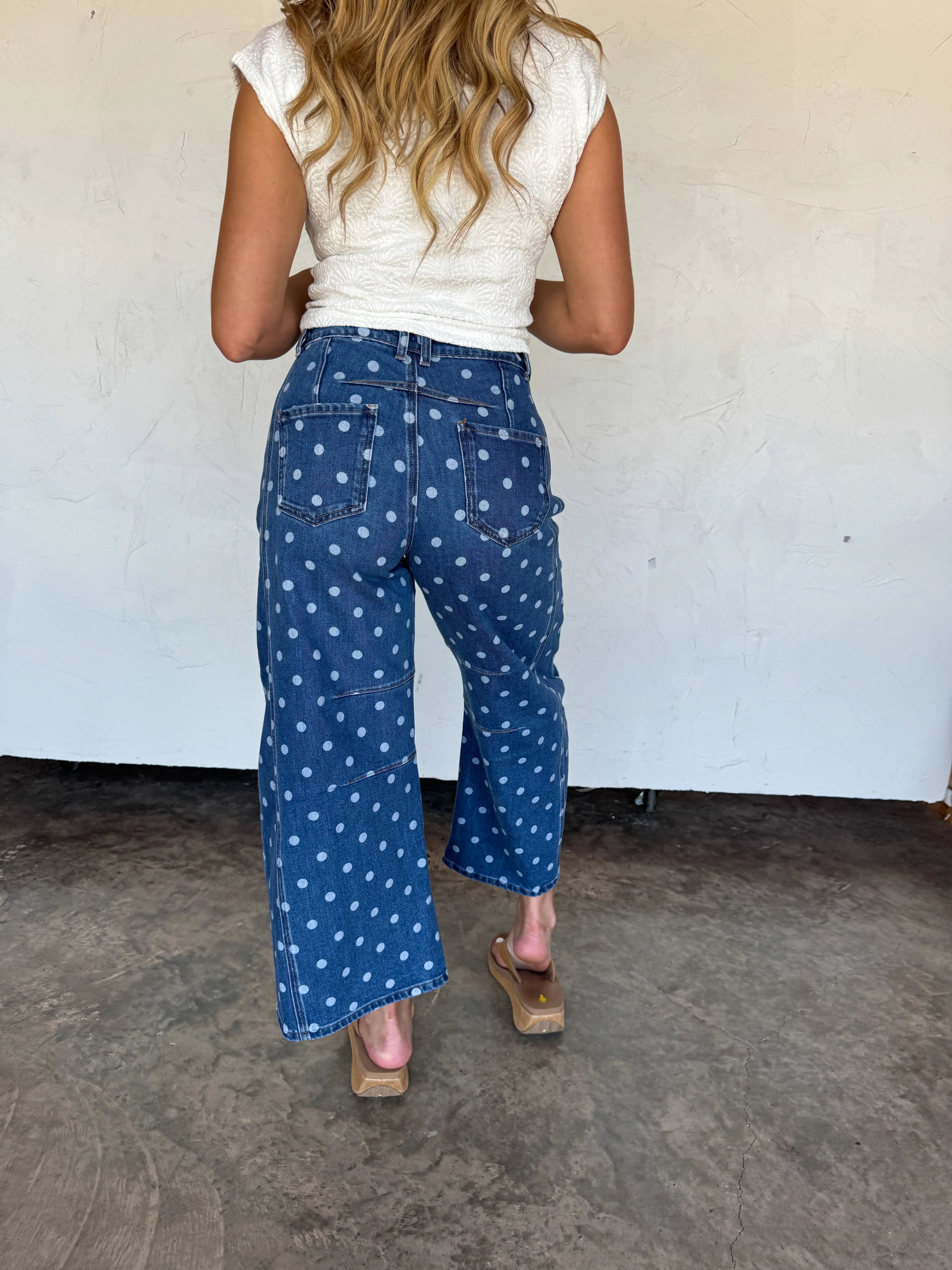PREORDER: DARLING DOT BARREL JEANS by Blakeley (ETA: July)