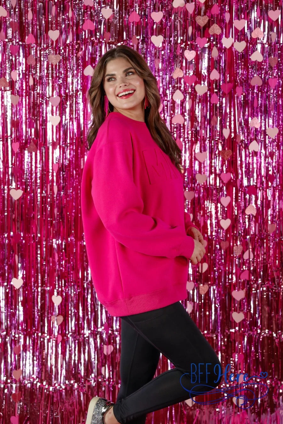 Mama Embossed Sweatshirt - BFF Here