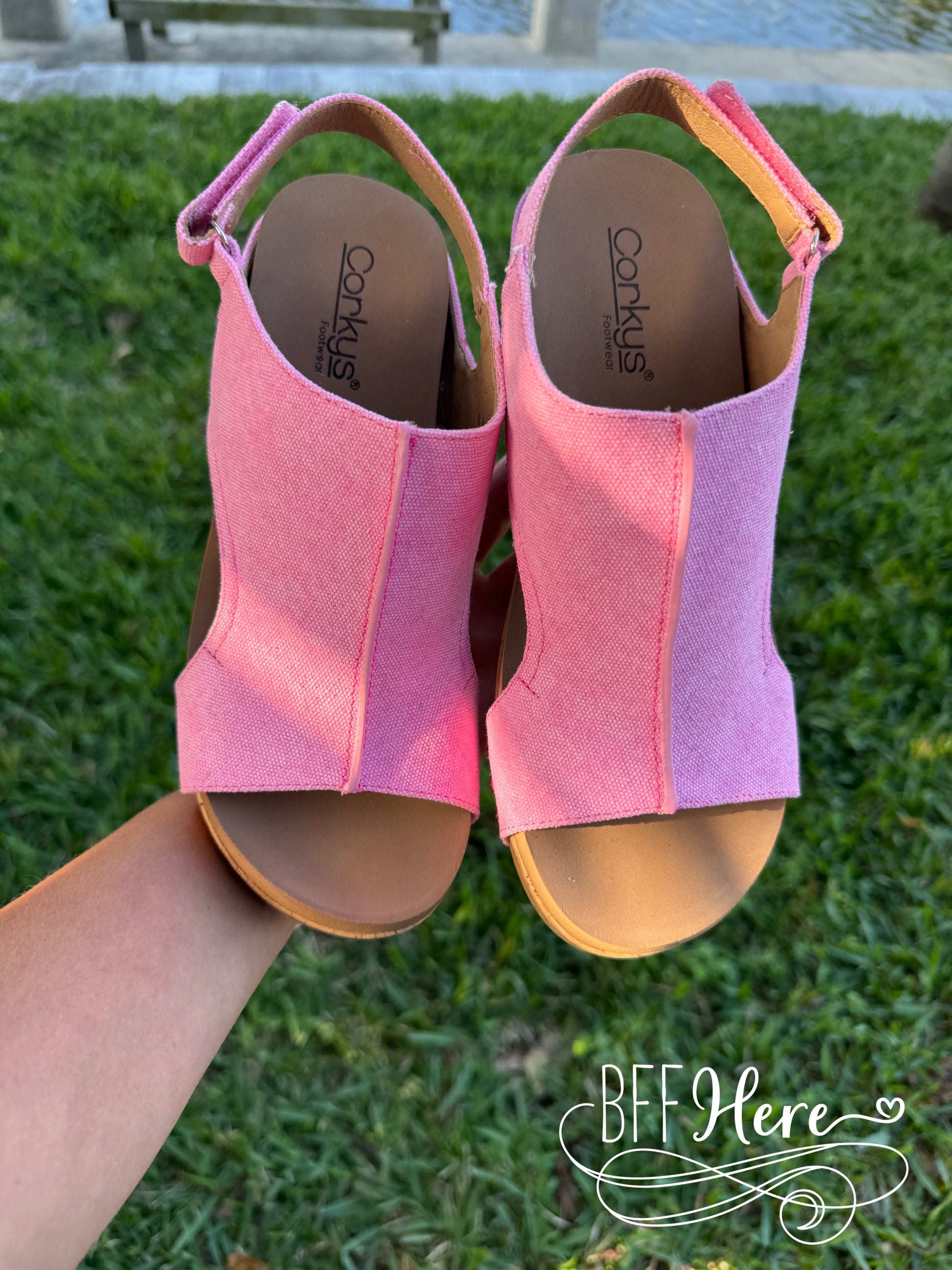 Carley - Light Pink Washed Canvas by Corkys - BFF Here