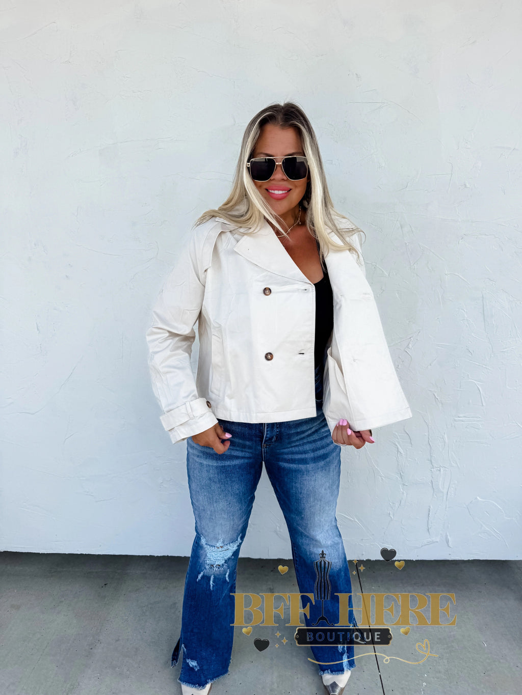 Rossi Crop Trench Coat by Blakeley - BFF Here