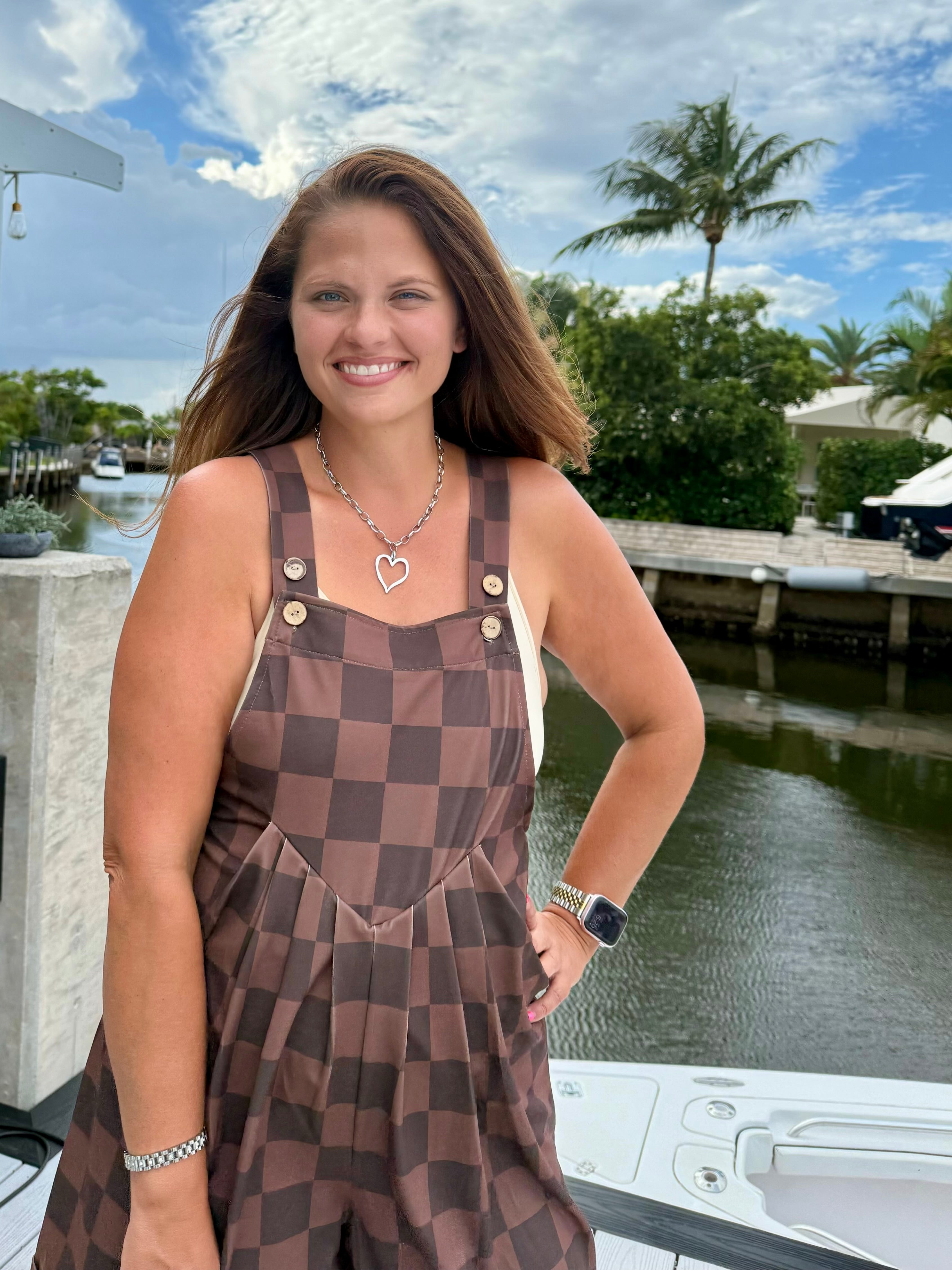 Everyday Overall Shorts- Chocolate Checkered by Jess Lea - BFF Here