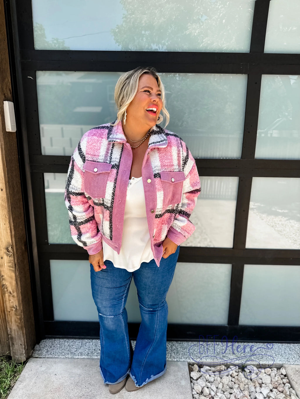 PREORDER: Chic Plaid Shaket: Your New Wardrobe Essential / Choice of Color (Ships Middle of November) - BFF Here