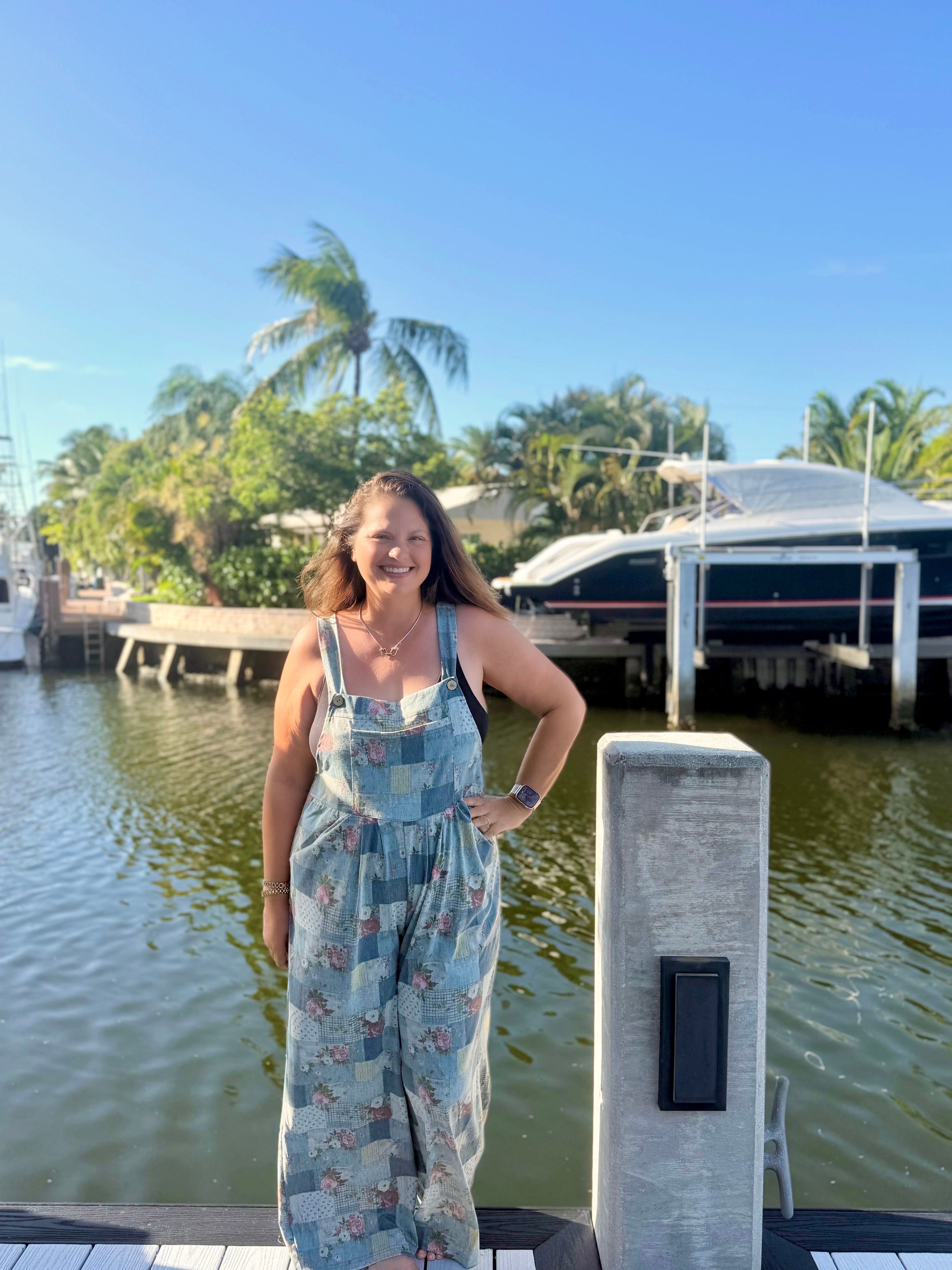 Floral Garden Cassidy Denim Overalls by Blakeley - BFF Here