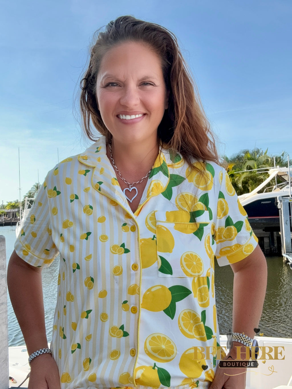 Lemon Drop Ruffle Pajama Set by Jess Lea - BFF Here