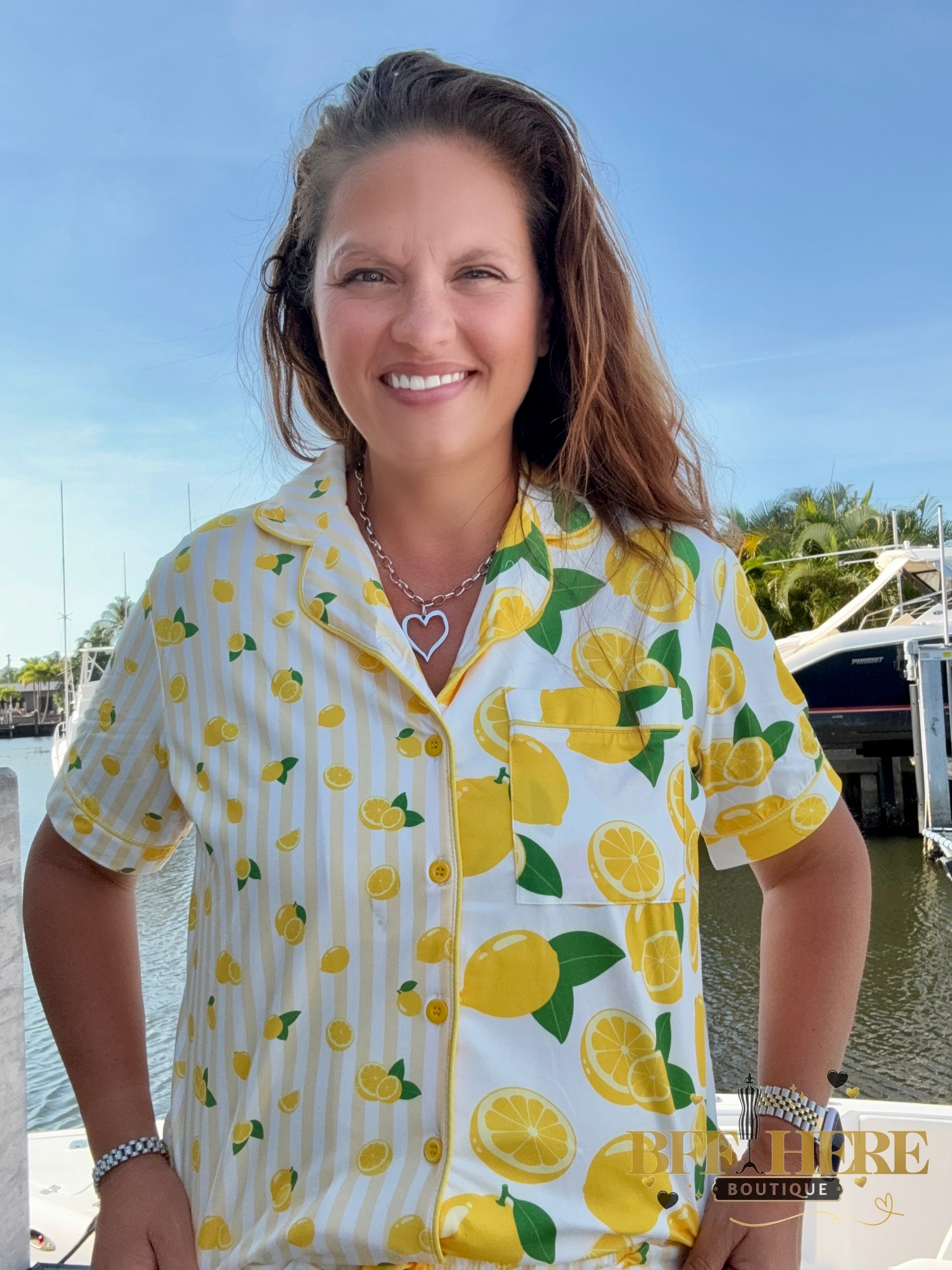Lemon Drop Ruffle Pajama Set by Jess Lea - BFF Here
