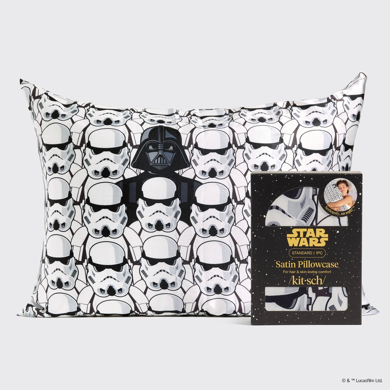 Star Wars™ & Kitsch Satin Pillowcase in Darth Vader & Stormtroopers (Ships Mid December)