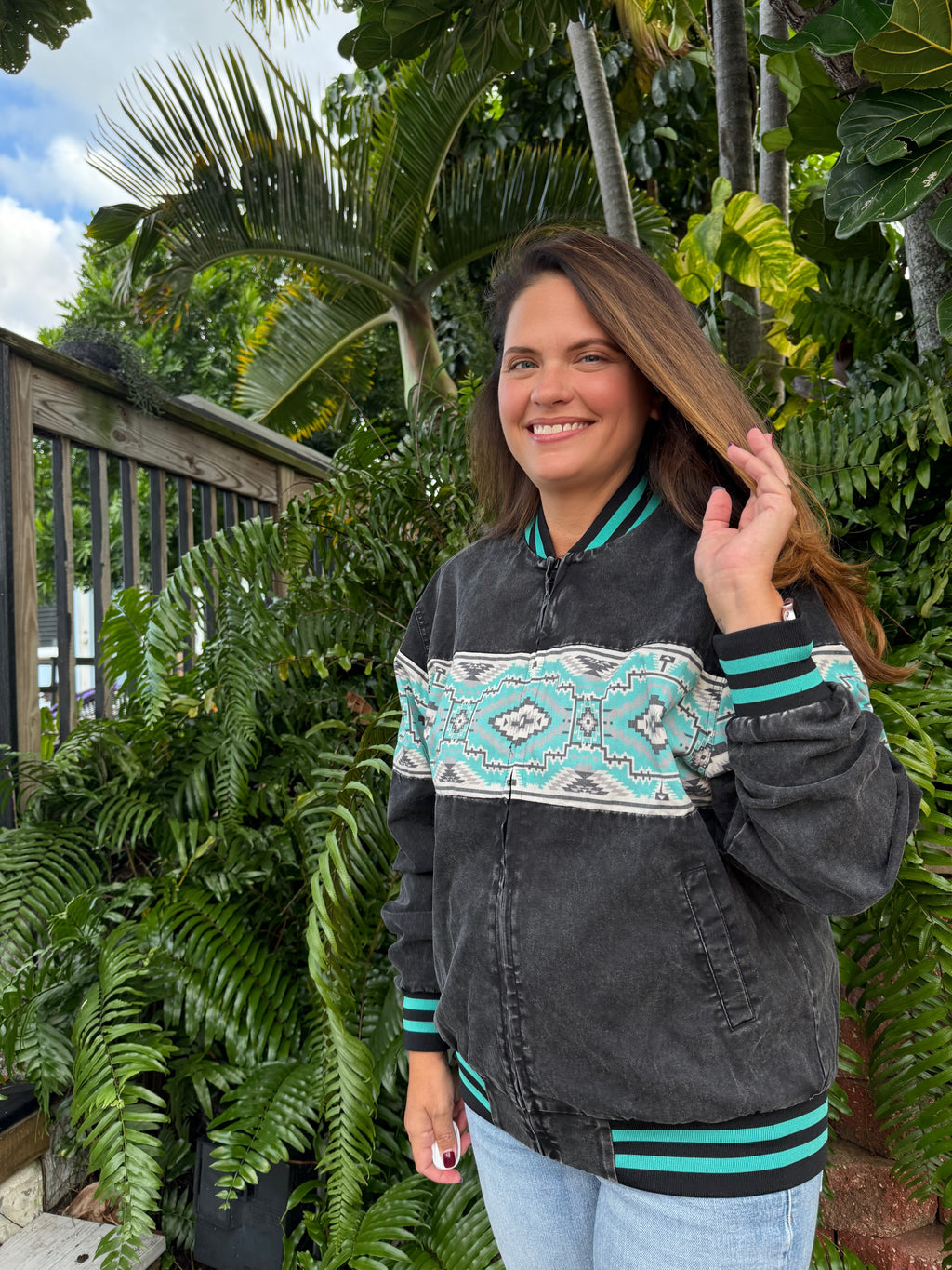 High Desert Horizon Bomber Jacket by Sterling Kreek - BFF Here