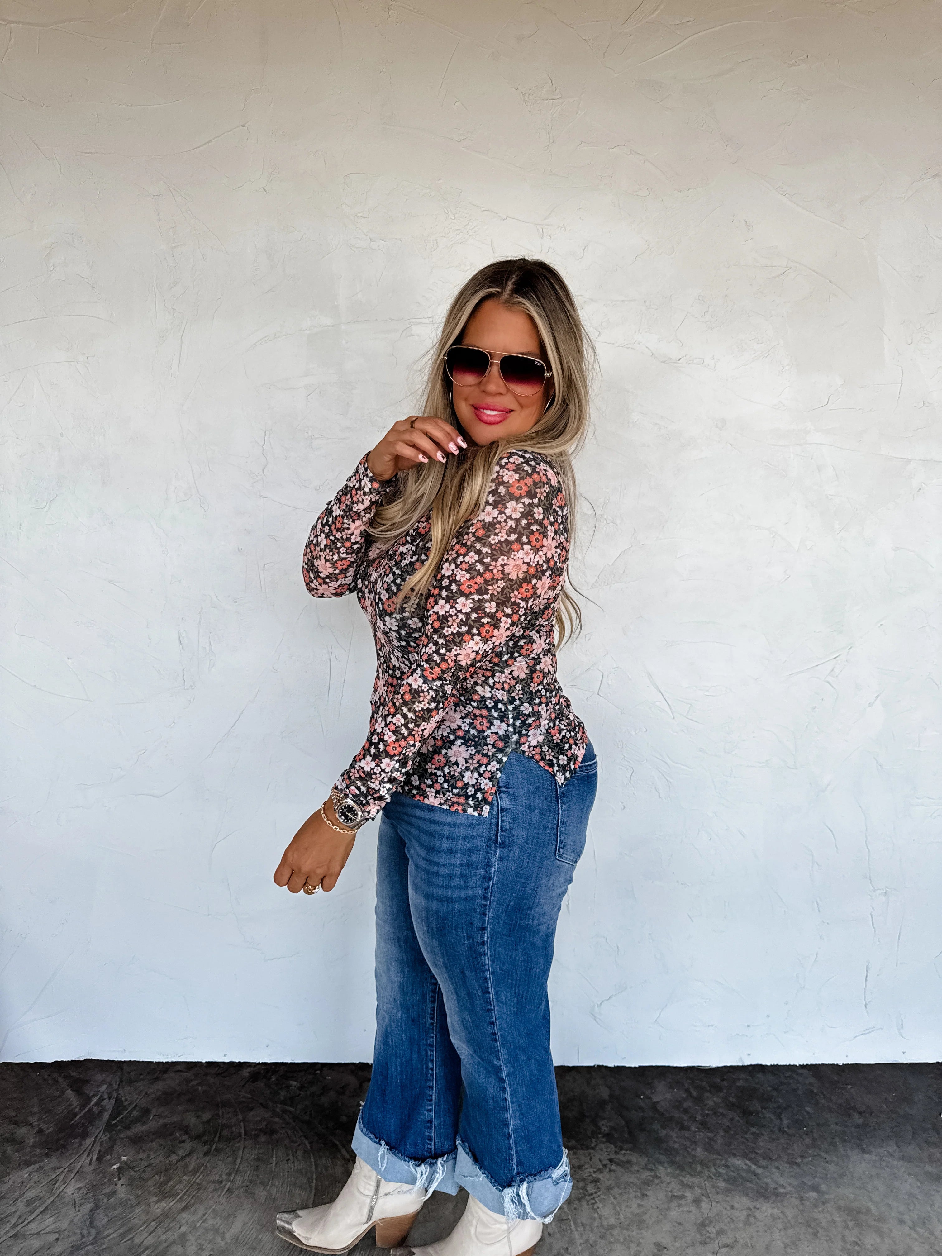 PREORDER: Annie V-Neck Mesh Top by Blakeley (ETA: Late November) - BFF Here