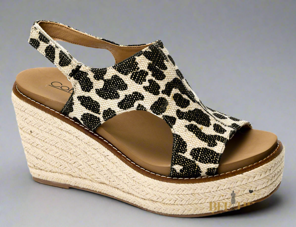 Freddie - Black Metallic Leopard by Corkys - BFF Here