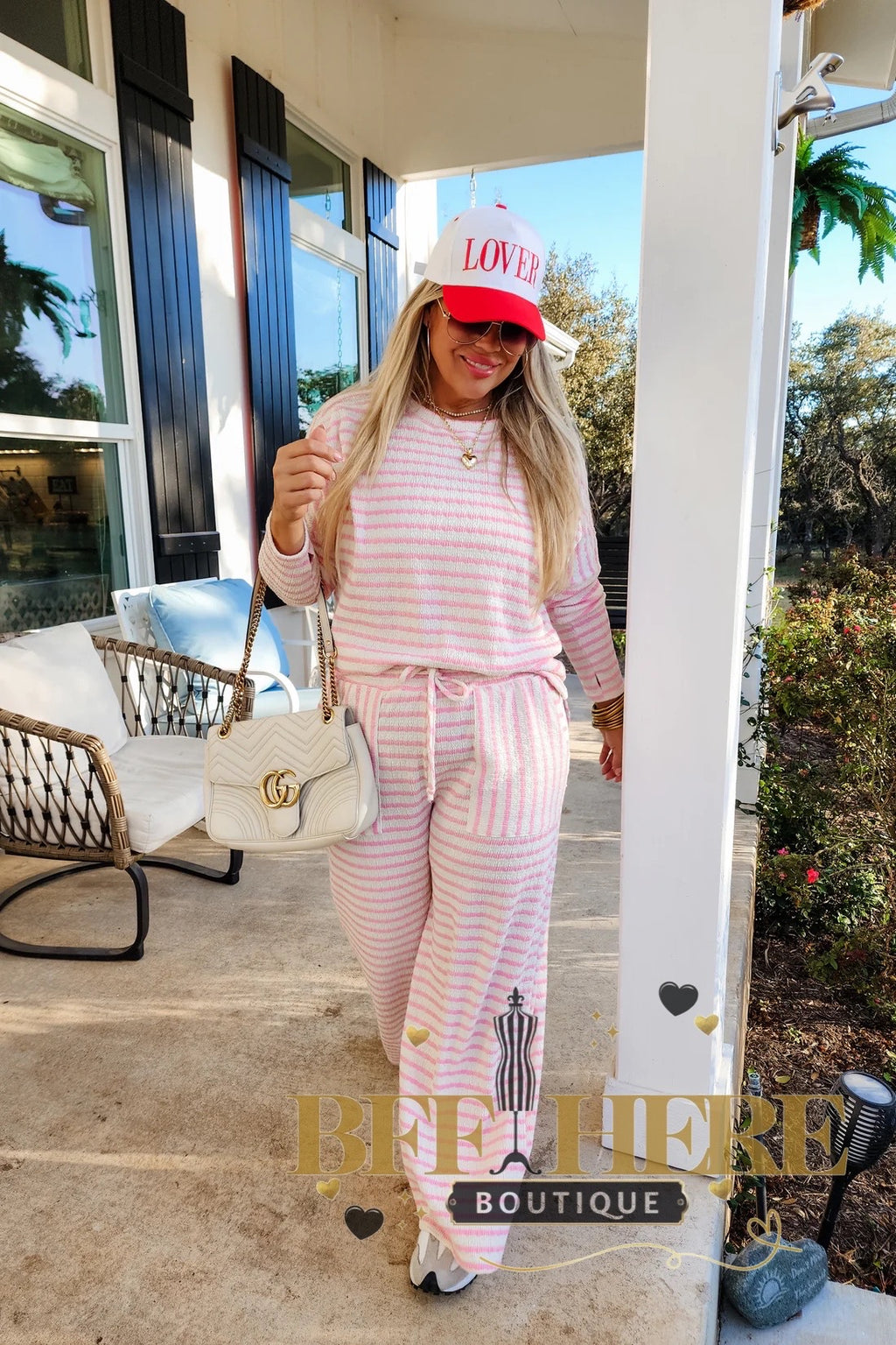 Always Home Stripe Lounge Set by Blakeley / Choice of Color - BFF Here