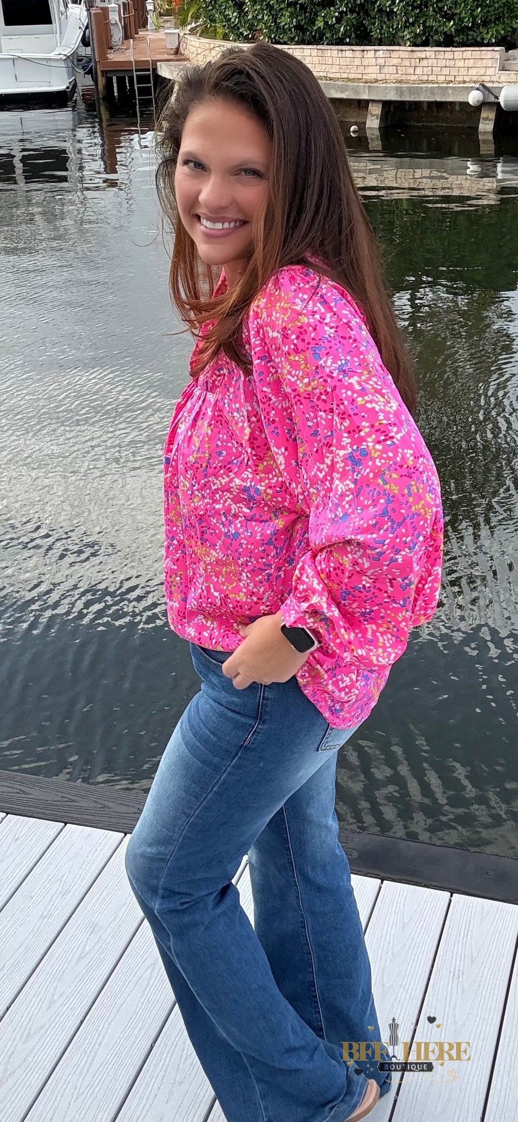 Pink Confetti Blouse - BFF Here