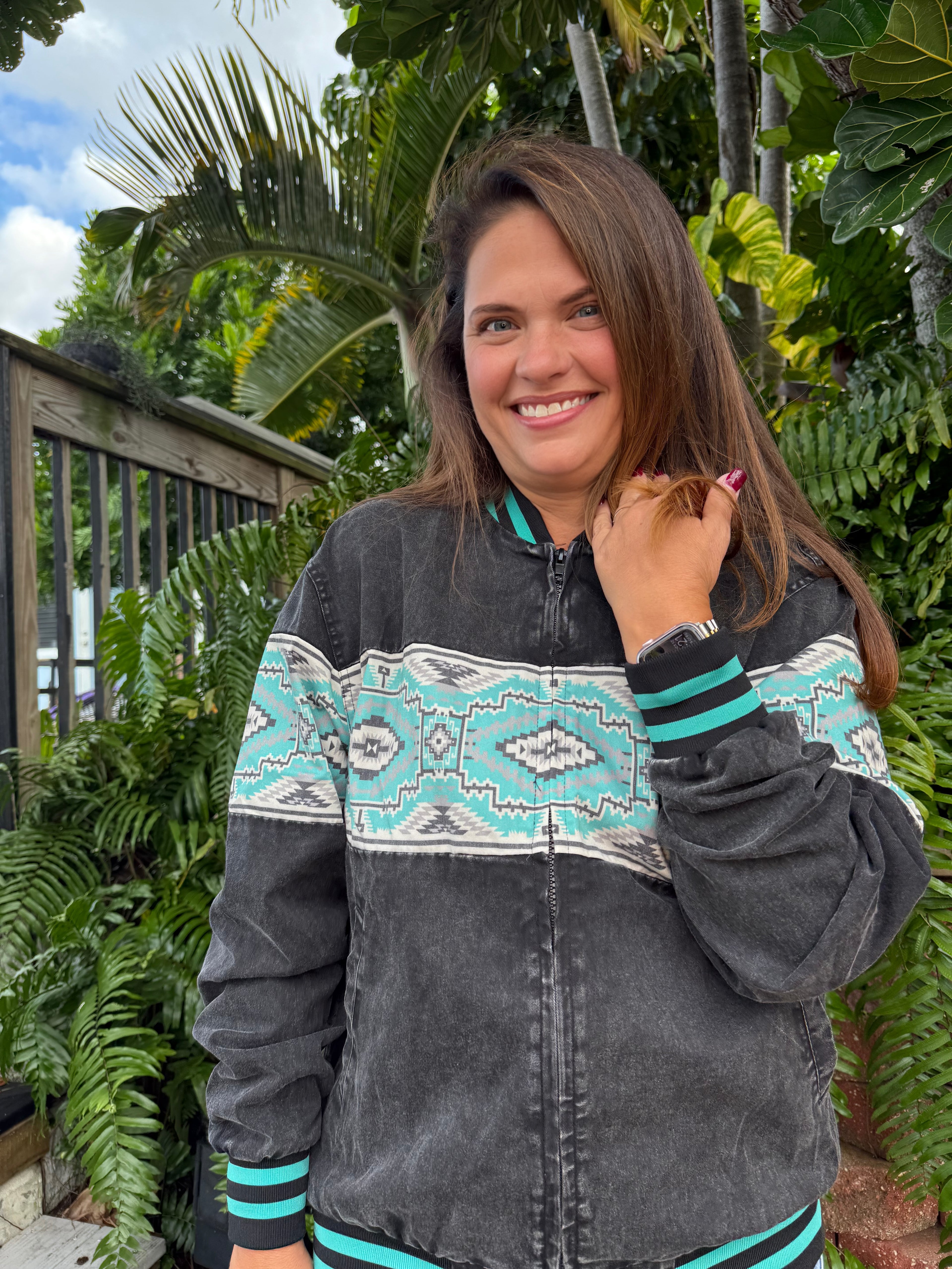 High Desert Horizon Bomber Jacket by Sterling Kreek - BFF Here