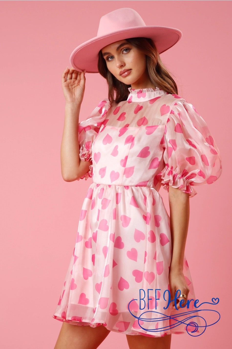 Romantic Whimsy: Heart Organza Dress - BFF Here