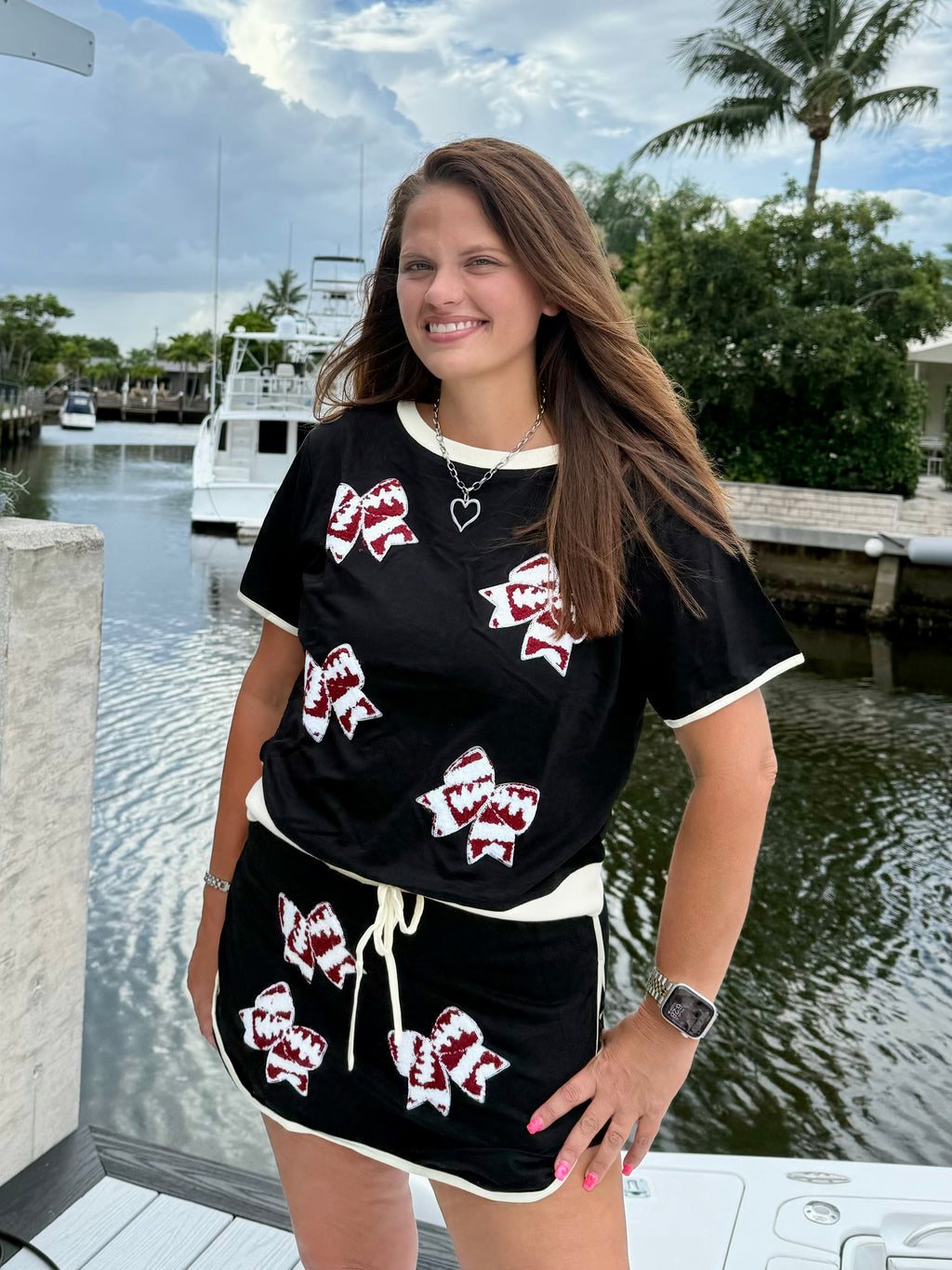 Touchdowns & Bows Lounge Set - BFF Here