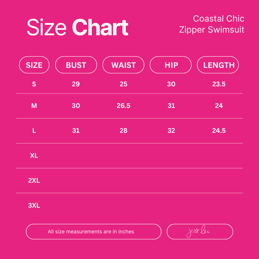 Coastal Chic Zipper Swimsuit by Jess Lea - BFF Here
