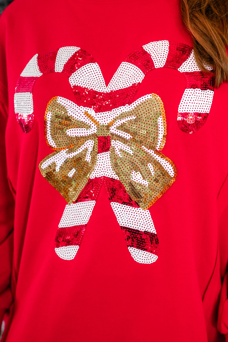 PREORDER - Candy Cane Lane Sequin Top by Jess Lea ( Ships Beginning of October) - BFF Here