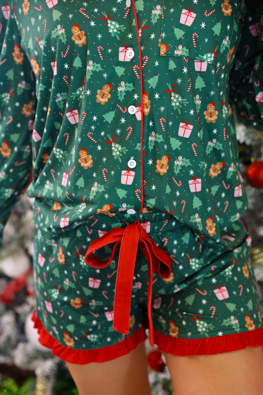 PREORDER - All I Want For Christmas Ruffle Pajama Set by Jess Lea (Ships End of October) - BFF Here