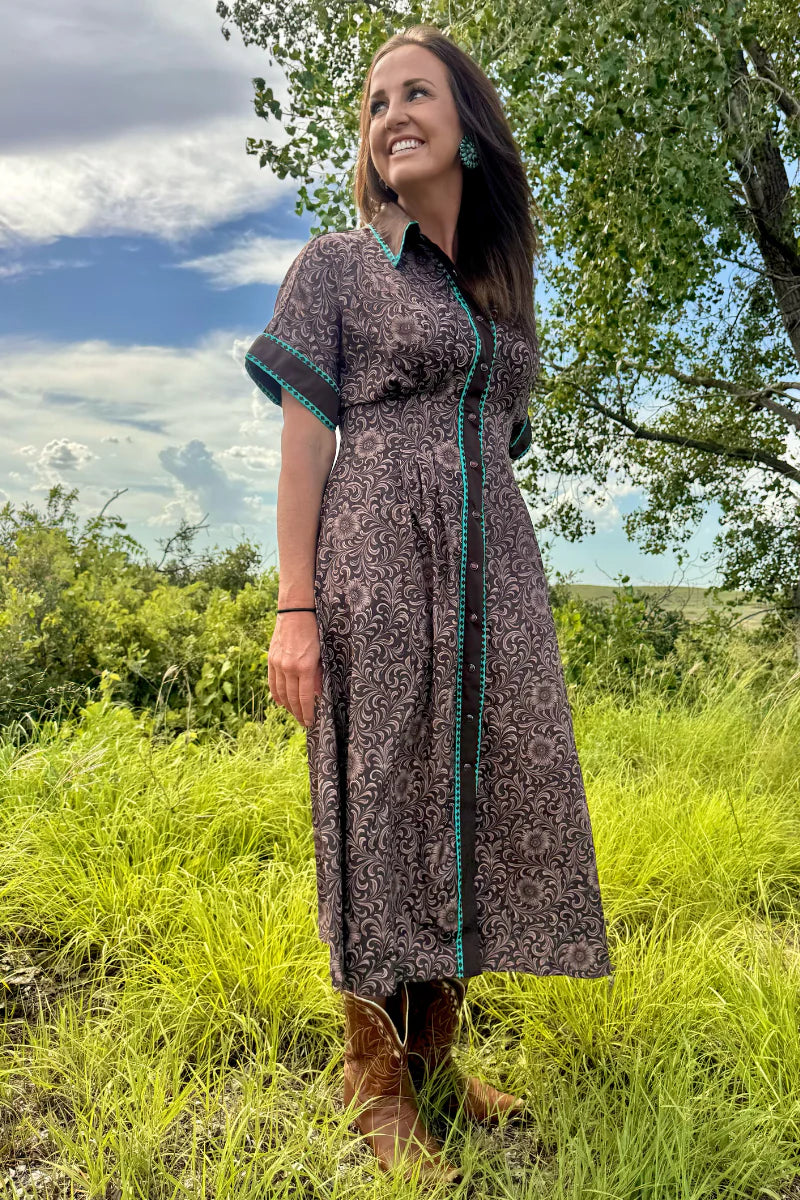 Saddle Kreek Buckstitch Dress by Sterling Kreek (Ships in 1 week)