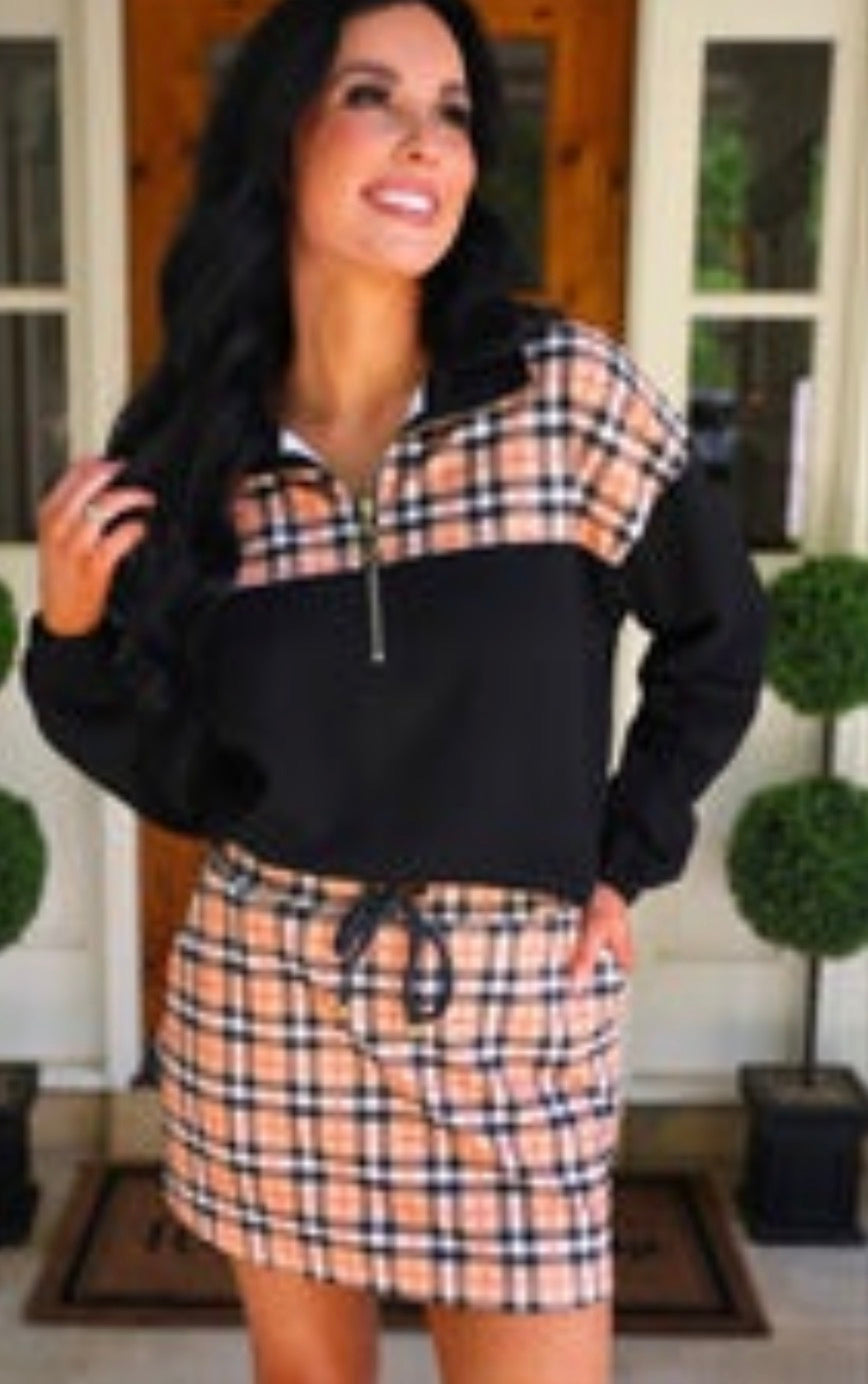 PREORDER: Mia Printed Pullover / Nora Plaid by Jess Lea (Array) ETA: July