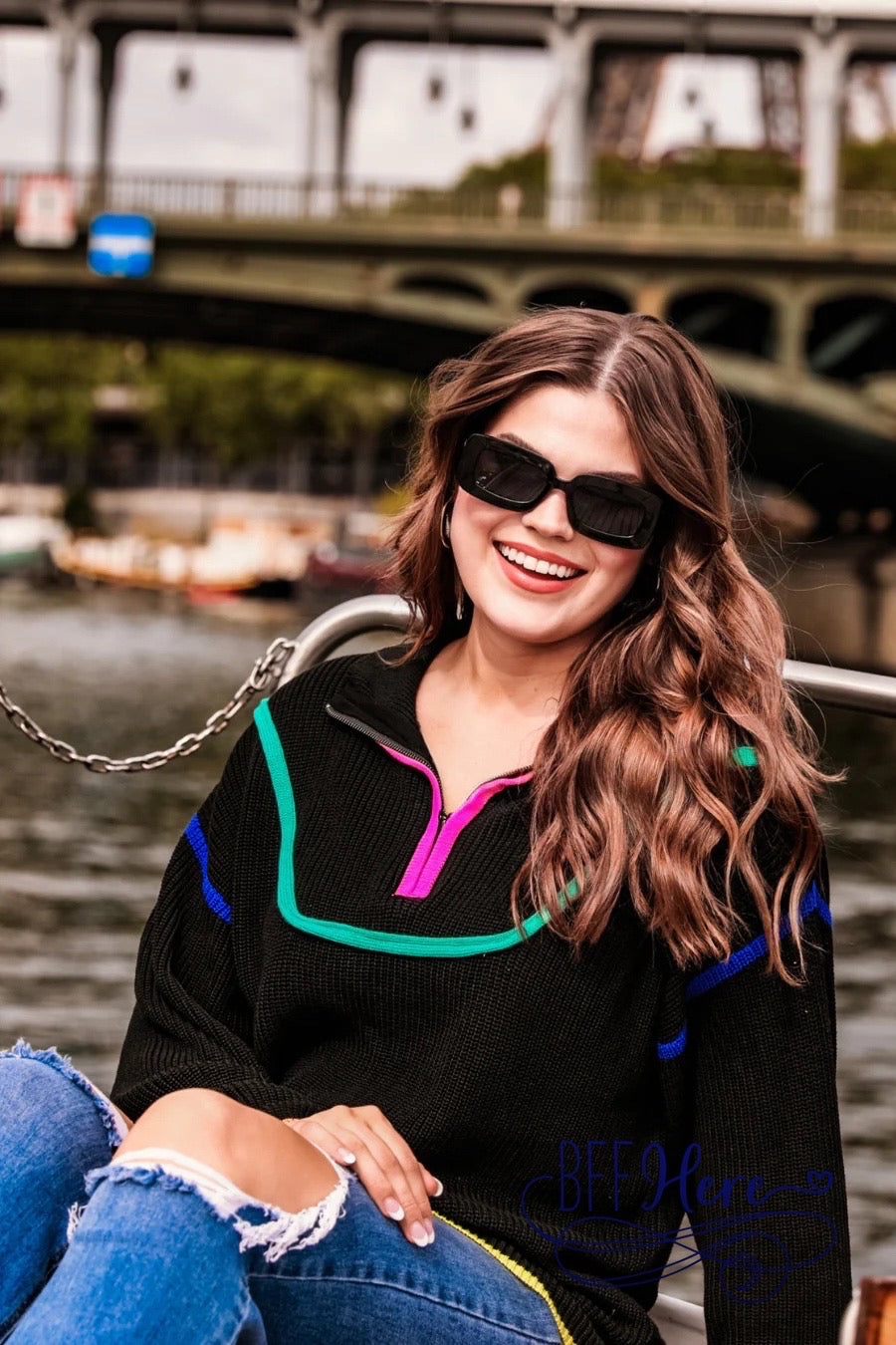 PREORDER-Next Level Quarter Zip Pullover (Ships End of November ) - BFF Here