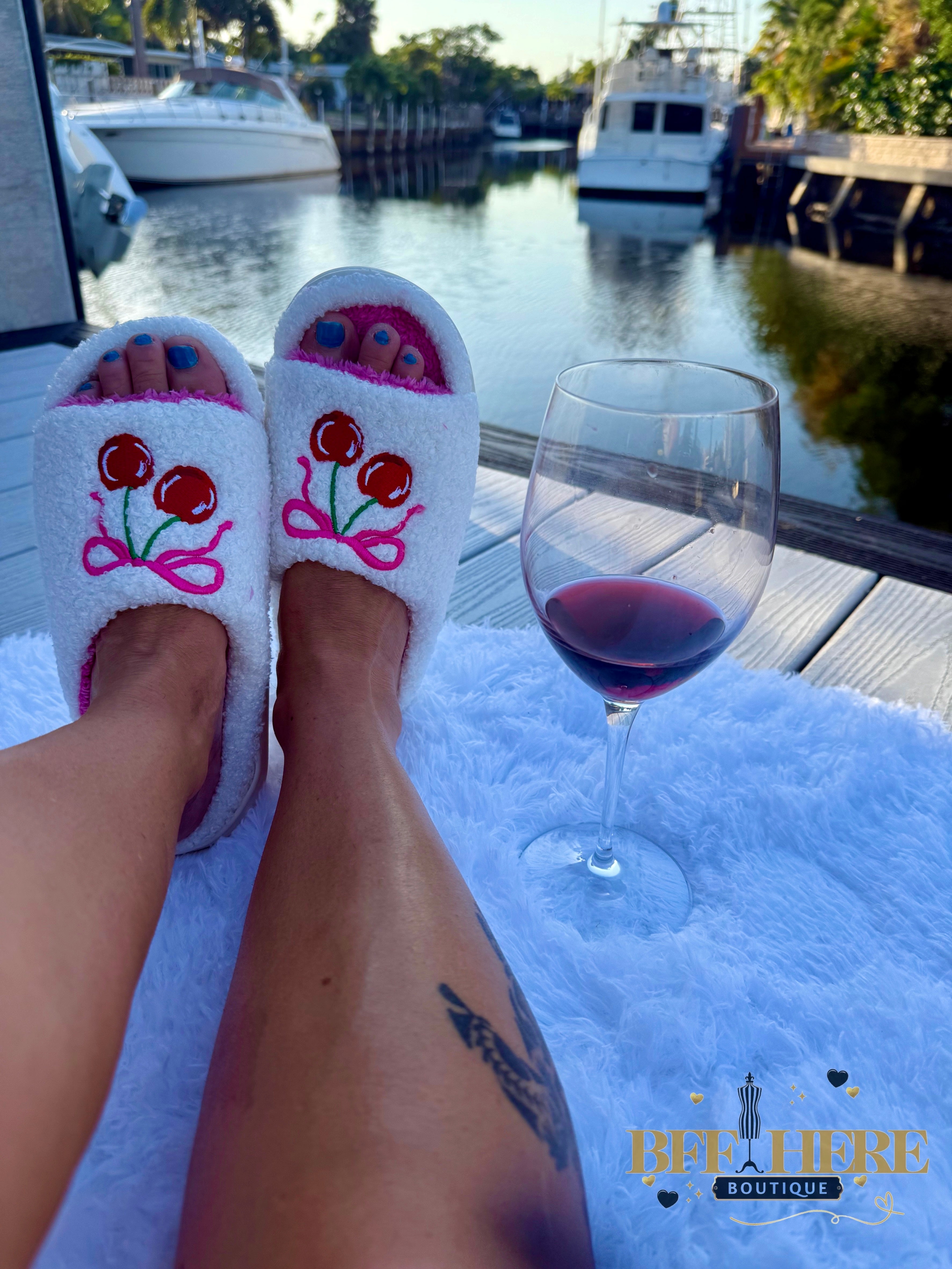 Cherry Bomb Slippers by Jess Lea - BFF Here