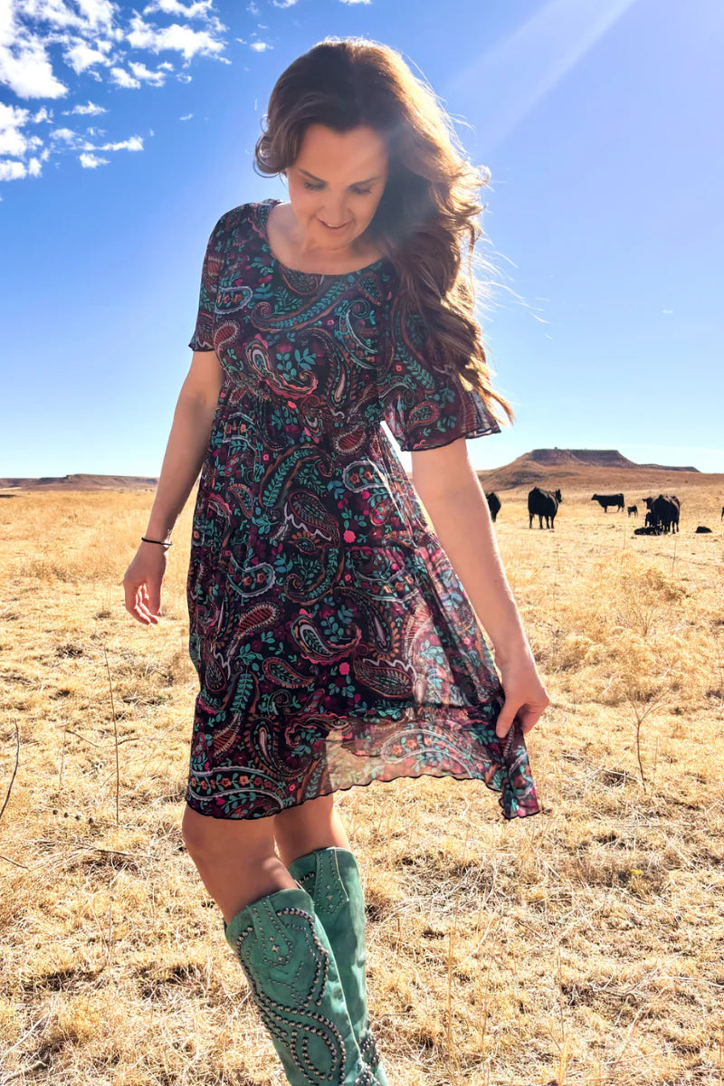 Painted Night Paisley Dress by Sterling Kreek - BFF Here