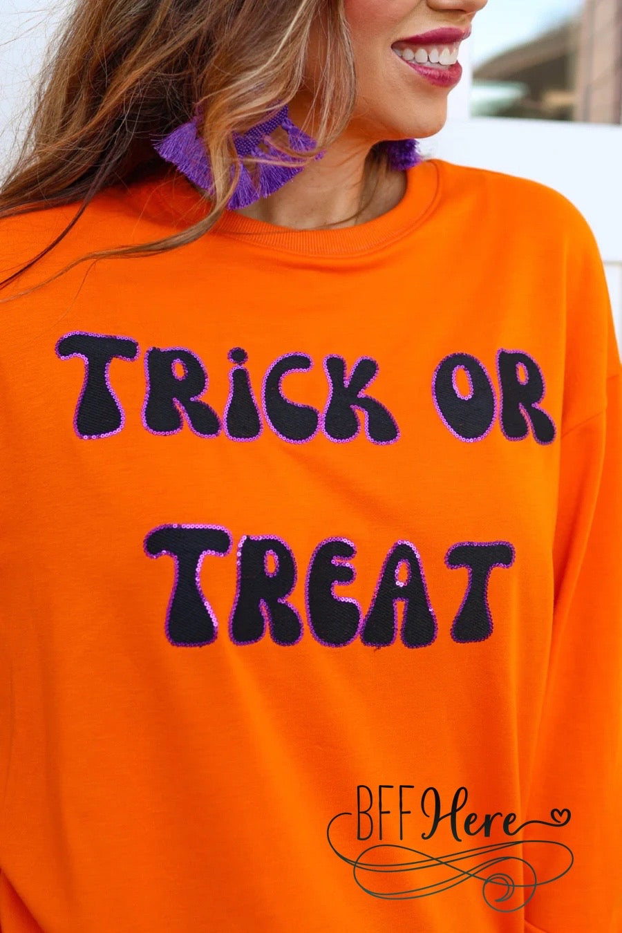 Trick or Treat Sweatshirt by Jess Lea - BFF Here