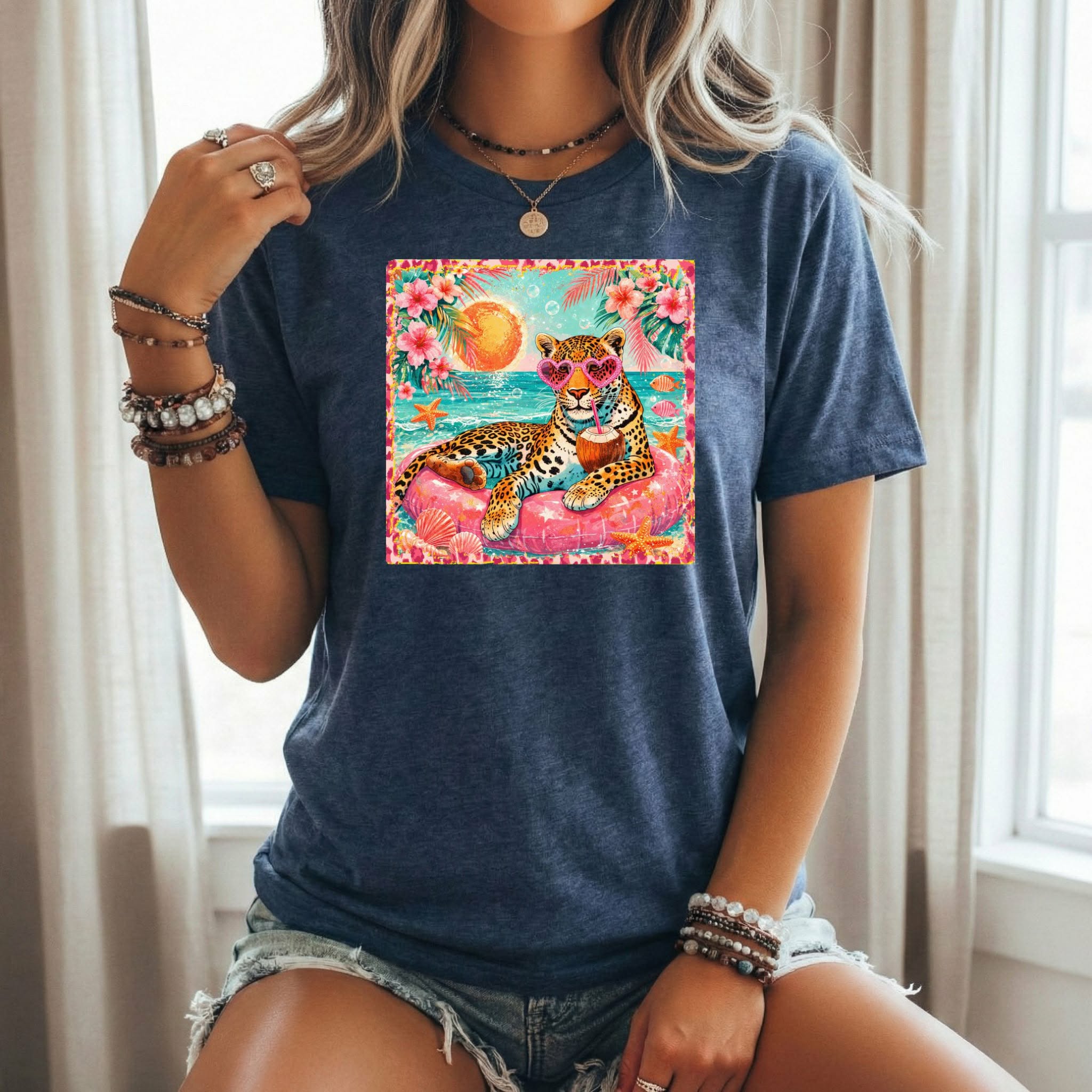 Sunset Chill Leopard Tee - BFF Here