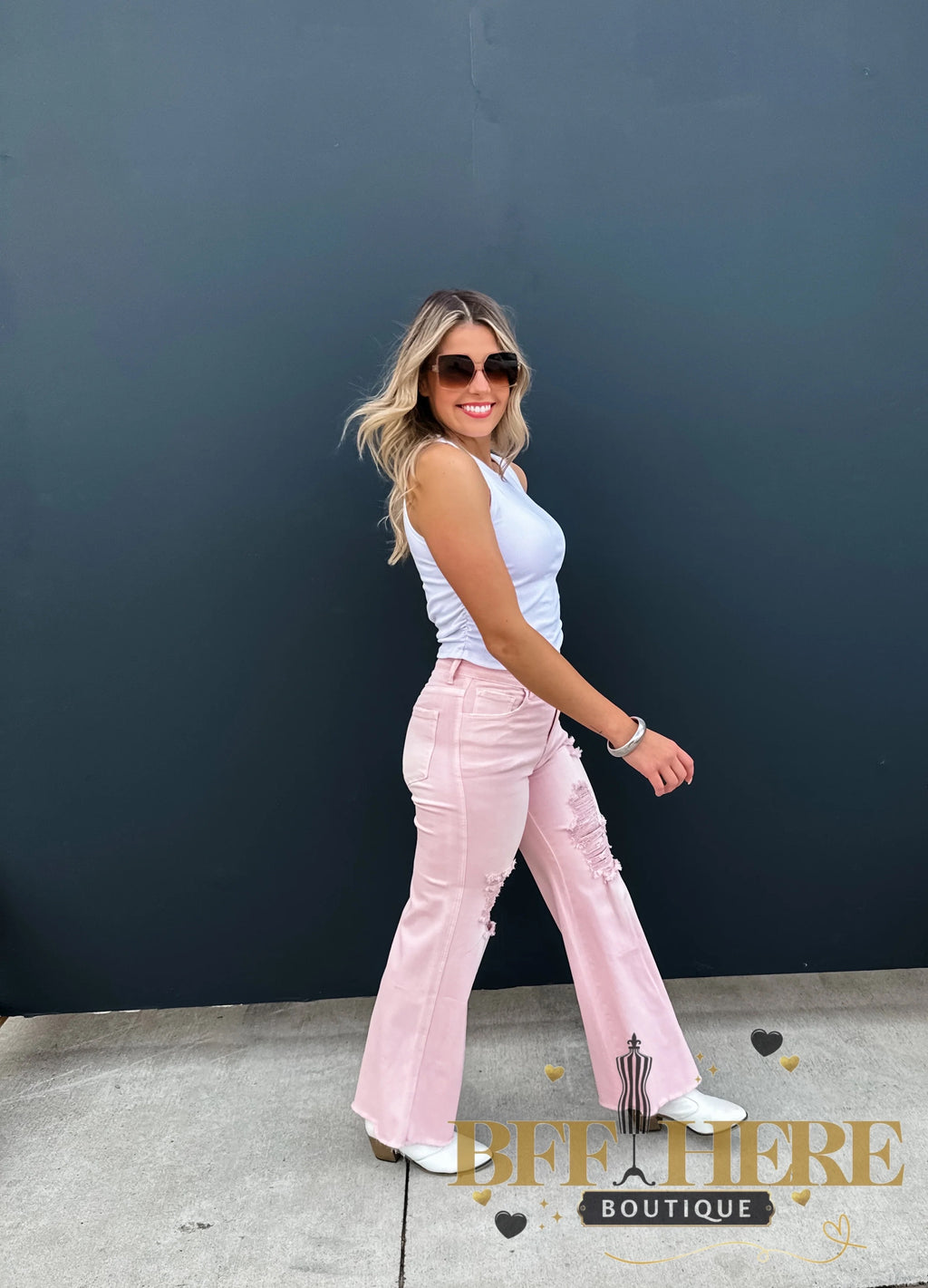 Pastel Blakeley Distressed Jeans by Blakeley - BFF Here