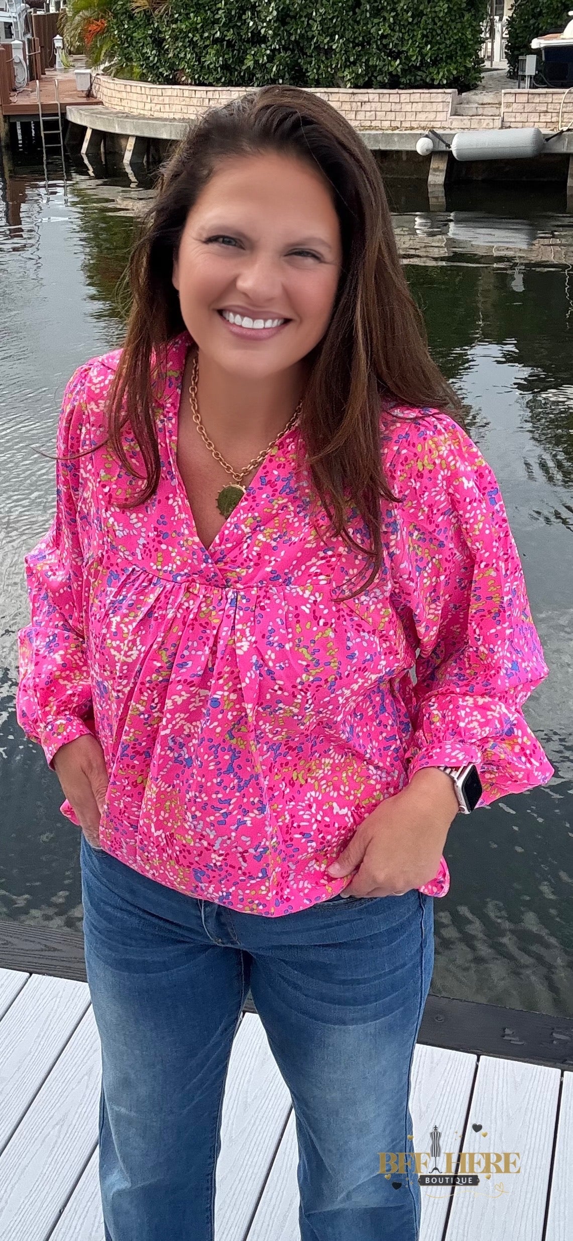 Pink Confetti Blouse - BFF Here