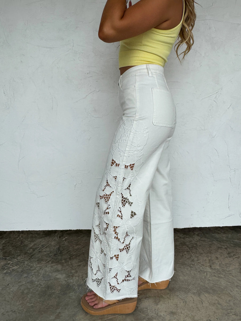 PREORDER: Summer Floral Charm Wide Leg Jeans  by Blakeley (ETA: May) - BFF Here
