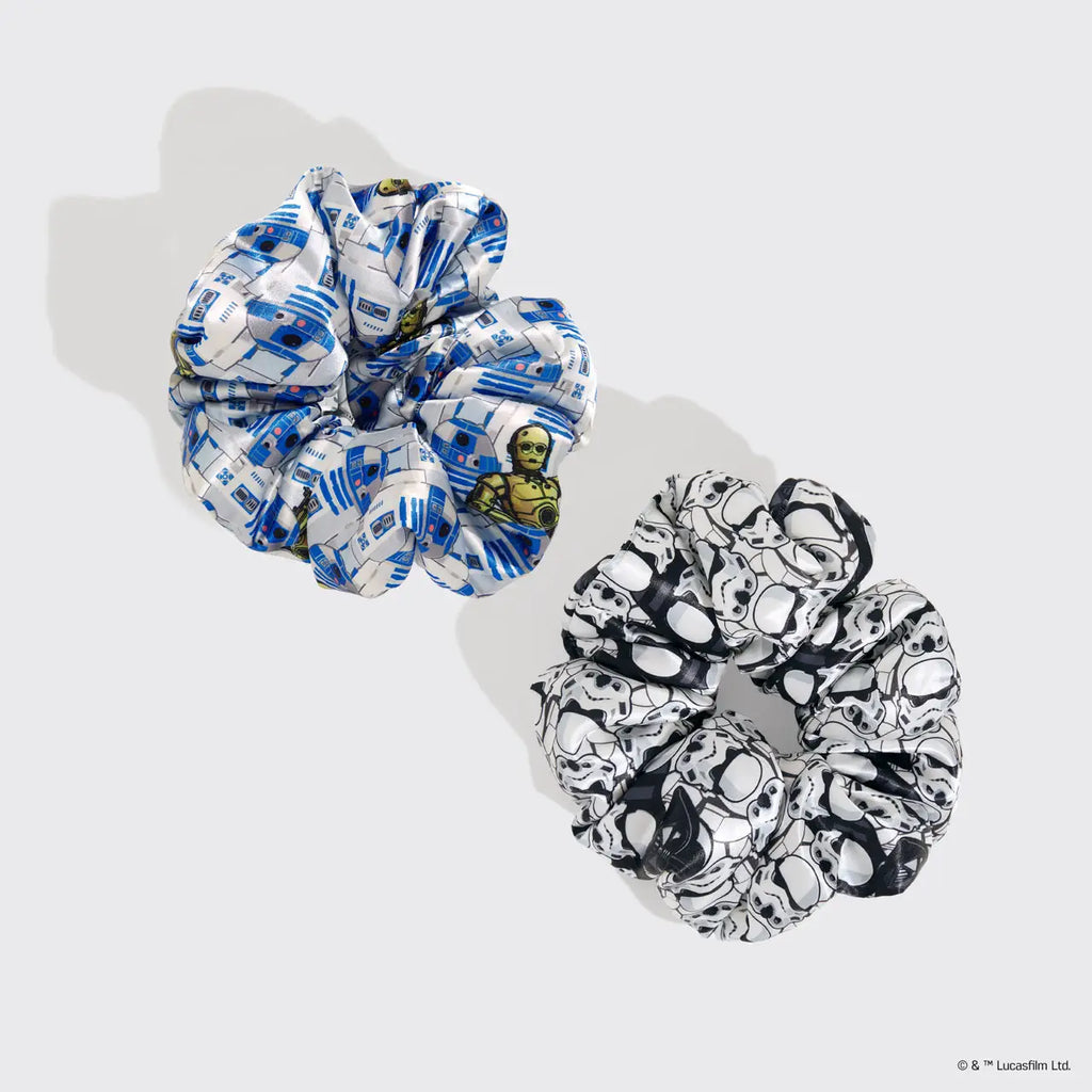 Star Wars™ & Kitsch Pillow Scrunchies® in Satin - R2-D2 & Stormtroopers (Ships Mid December)