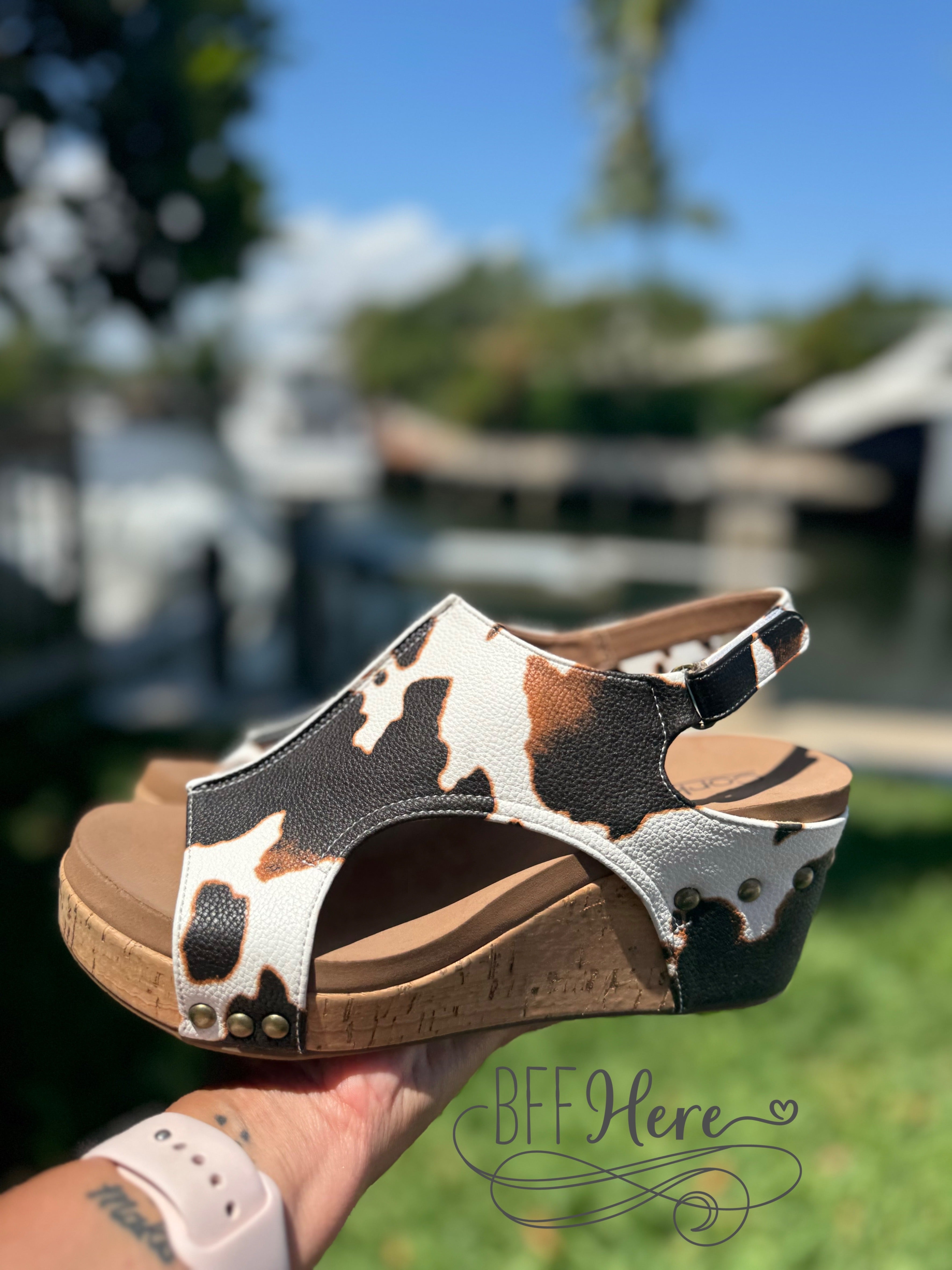 Carley - Cow Smooth by Corkys - BFF Here