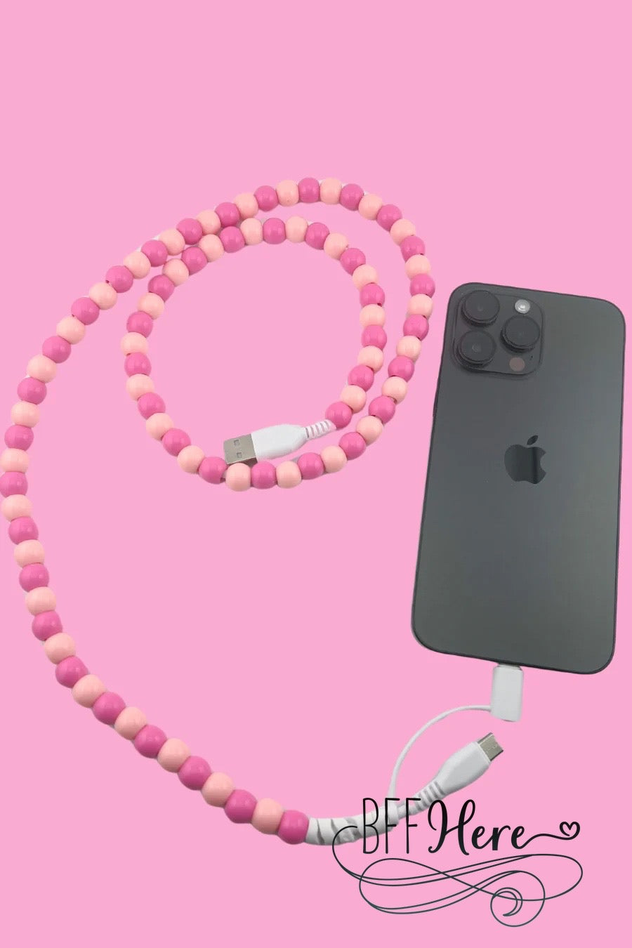 2 in 1 Beaded USB Charger by Jess Lea / Choice of Color - BFF Here