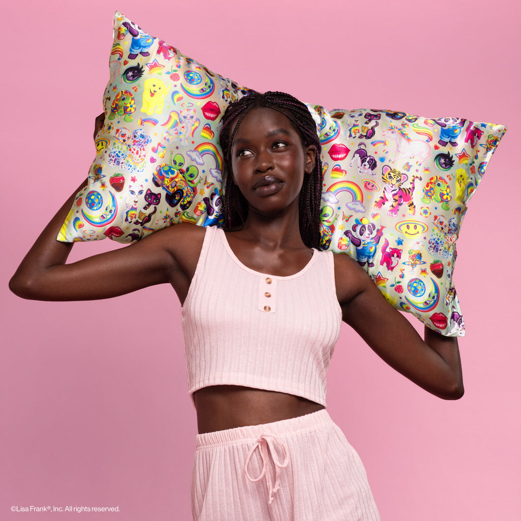 Lisa Frank X Kitsch Satin Pillowcase - the Fantastic World of Lisa Frank - BFF Here