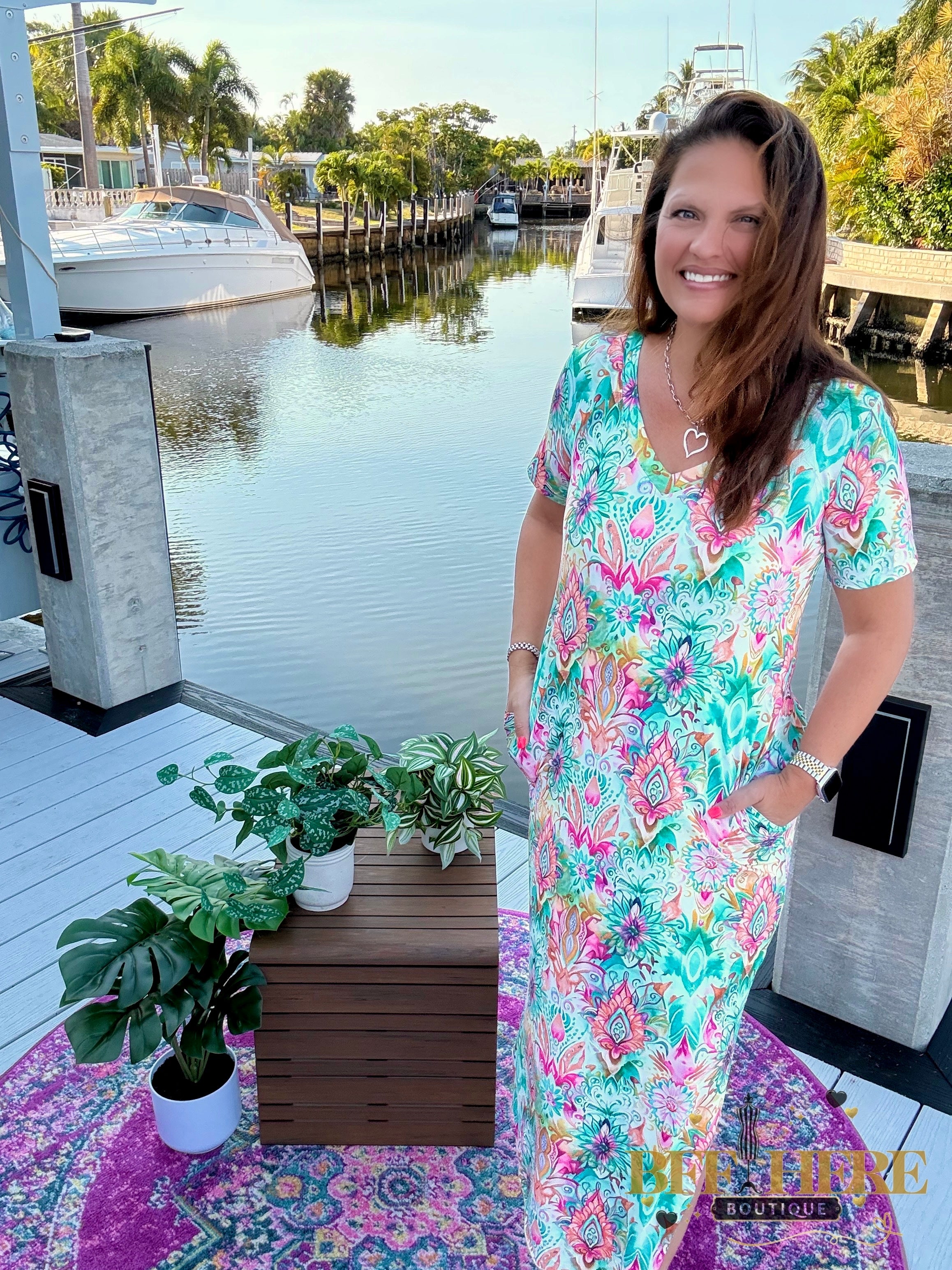 Pink Skies Maxi Dress by Sterling Kreek - BFF Here