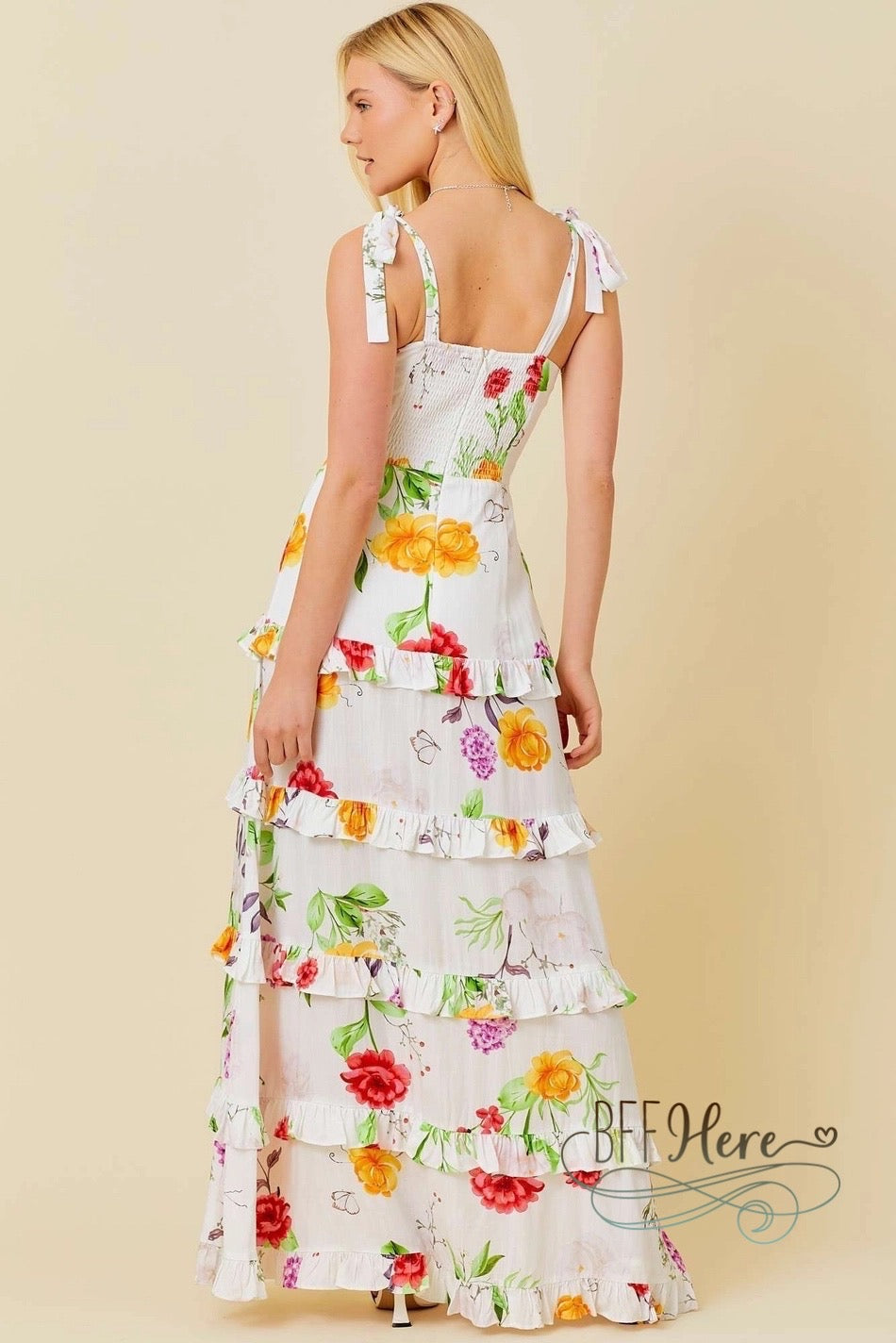 Garden Party Ruffle Maxi Dress - BFF Here