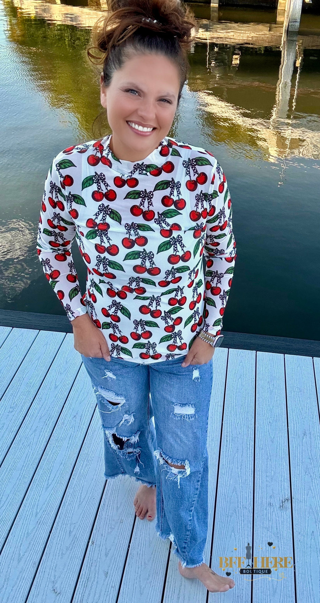 Cherry On Top Mesh Top by Sterling Kreek - BFF Here