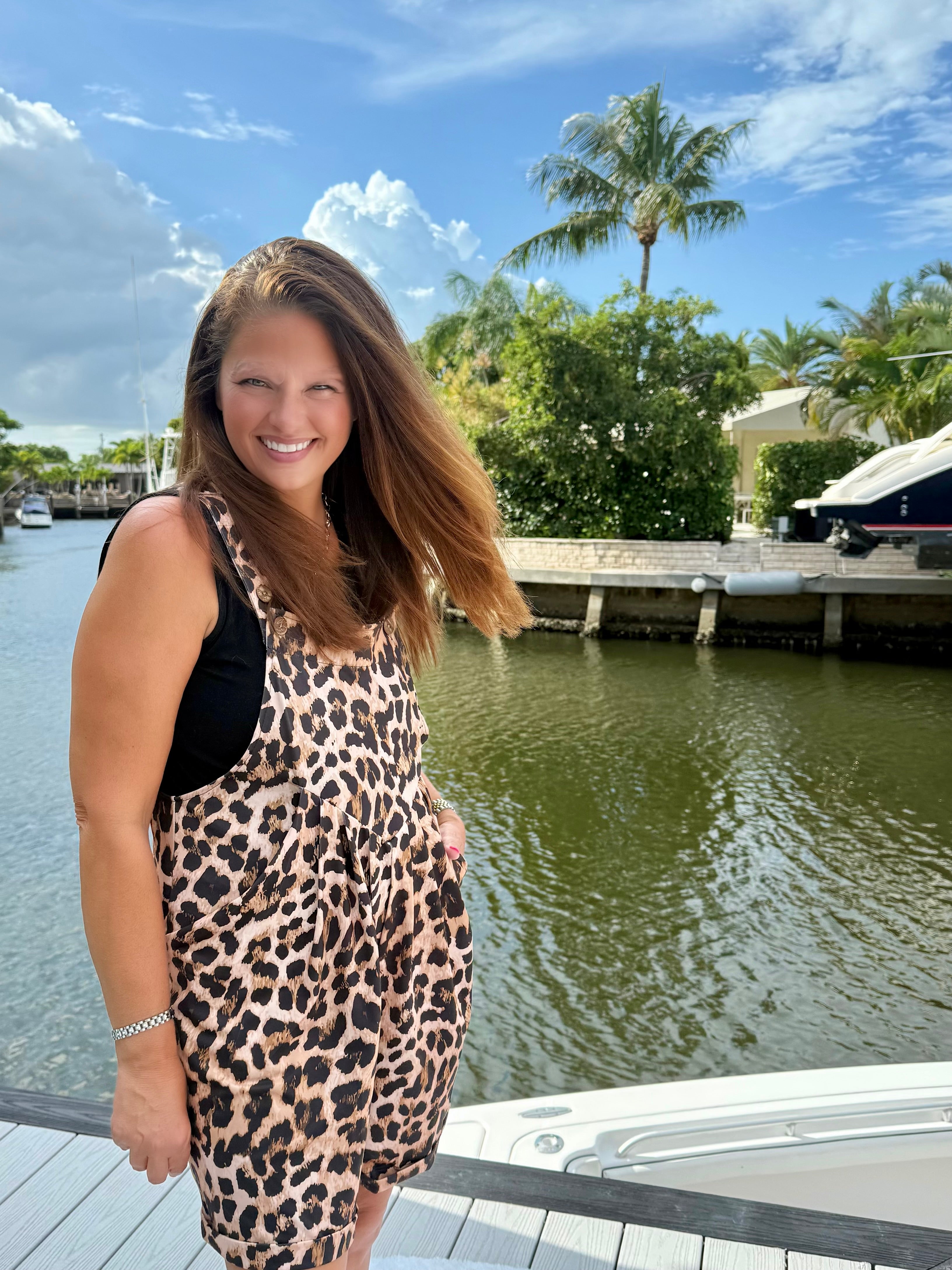 Everyday Overall Shorts - Leopard by Jess Lea - BFF Here