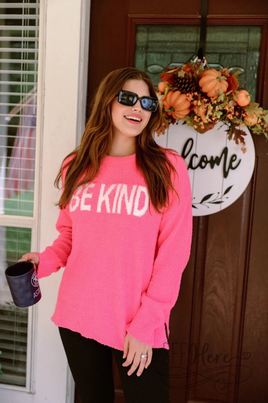 Be Kind Cozy Sweater - BFF Here