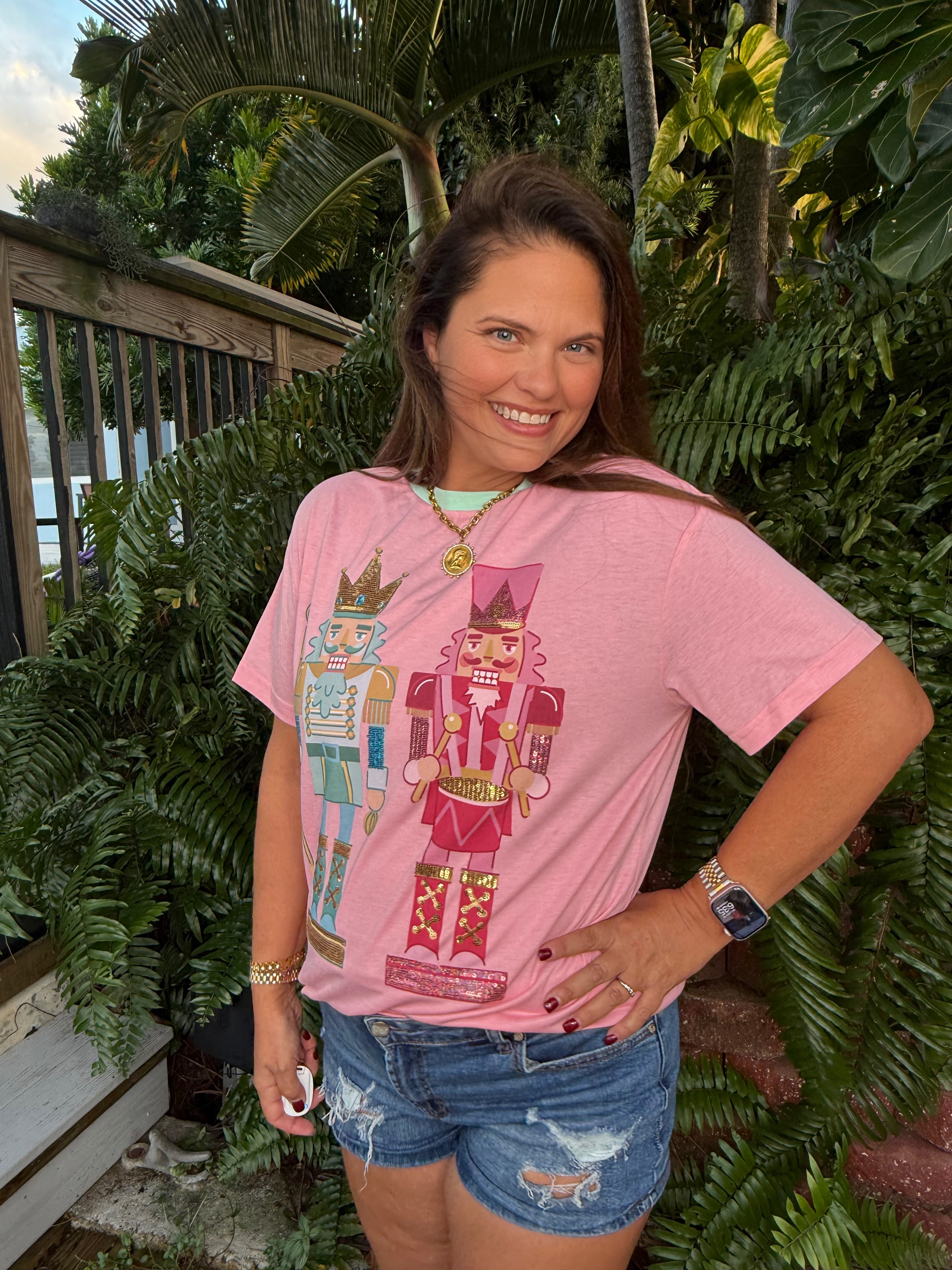 Nutcracker Vibes Sequin Embroidered Tee by Jess Lea - BFF Here