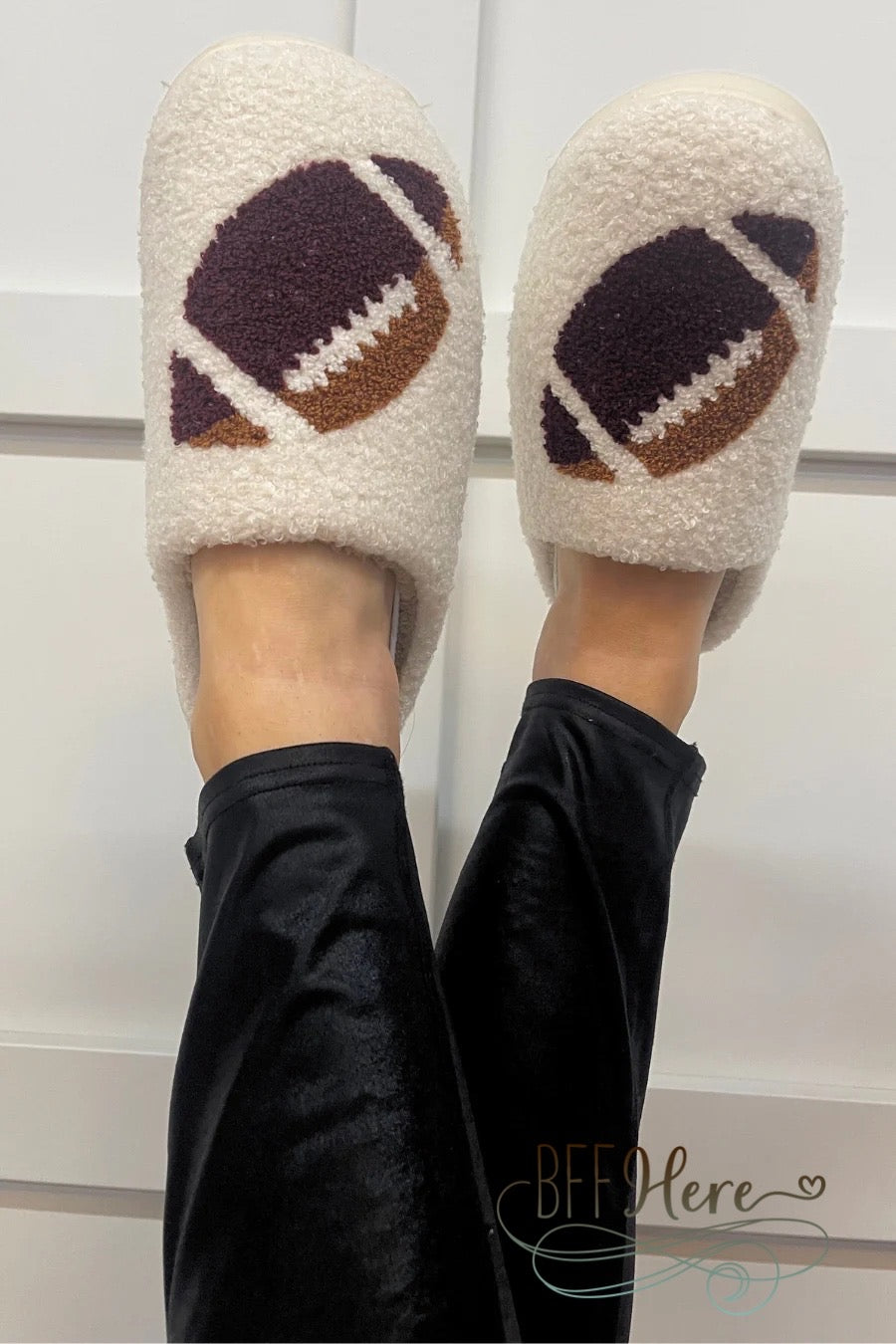 Football Slippers by Jess Lea - BFF Here