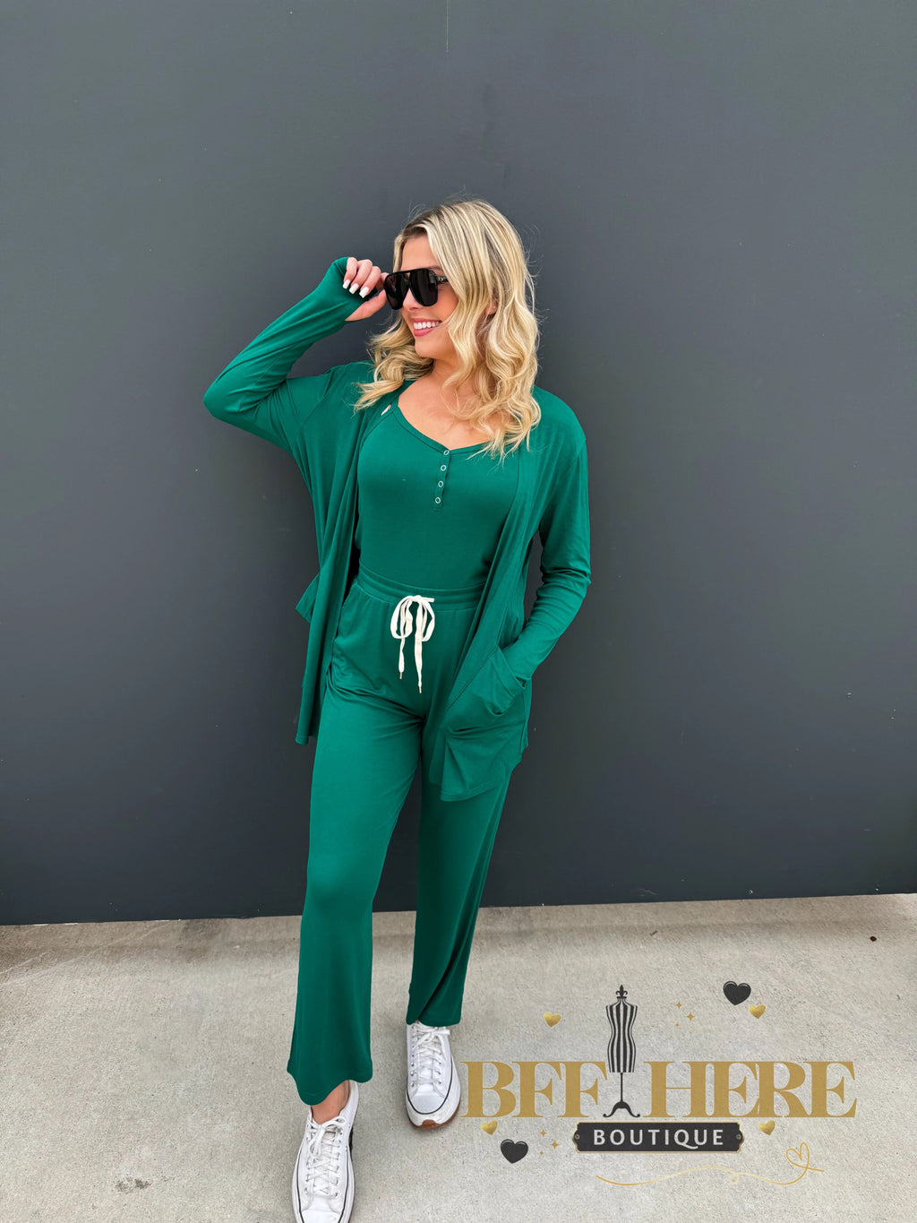 Soft Landing Romper & Cardigan Set by Blakeley - BFF Here