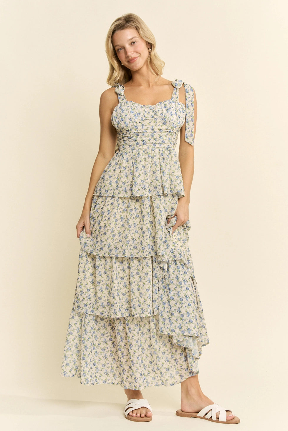 Floral Print Tiered Dress by Jade by Jane - BFF Here