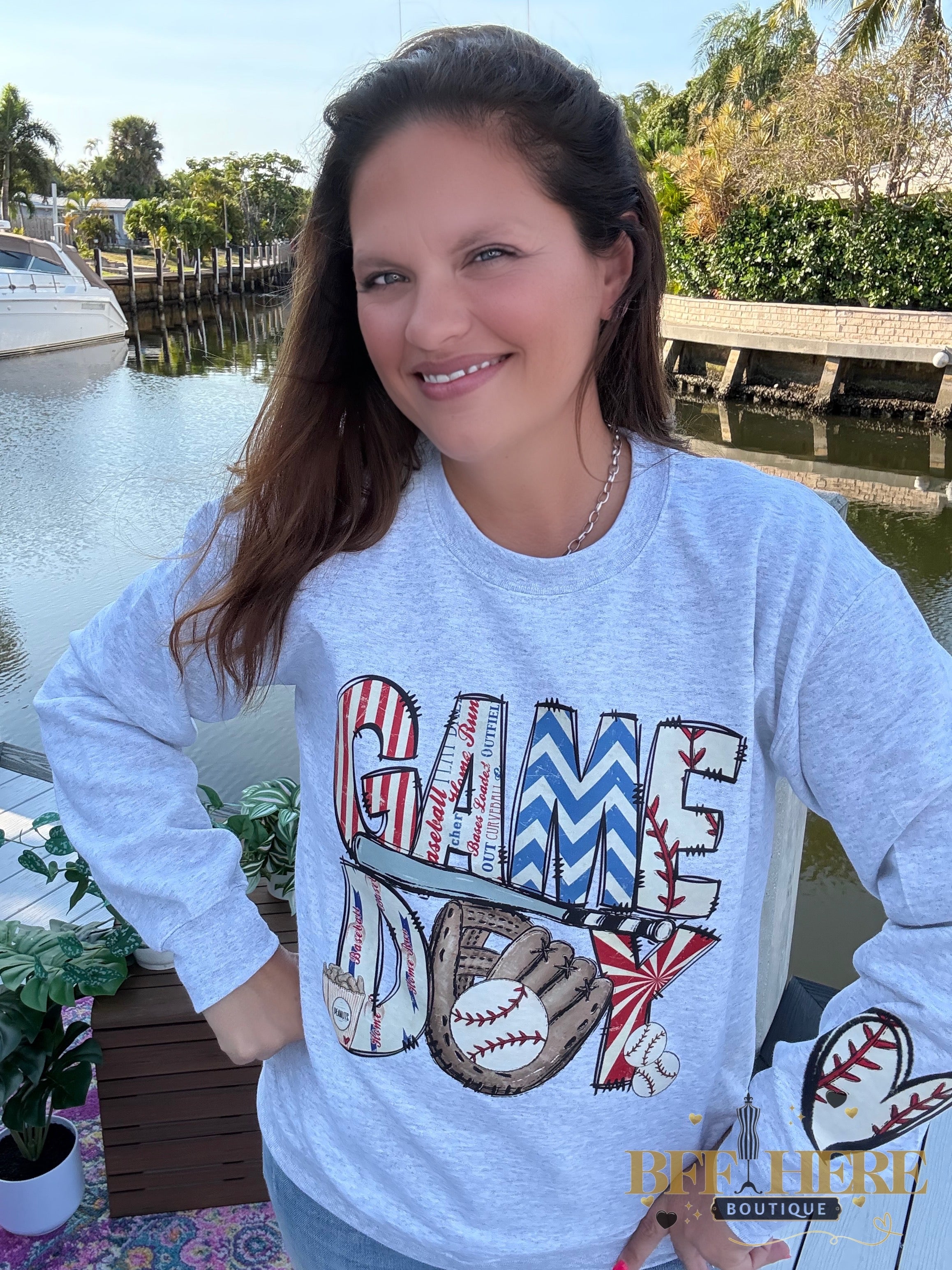 Heart on the Field Game Day Sweatshirt - BFF Here