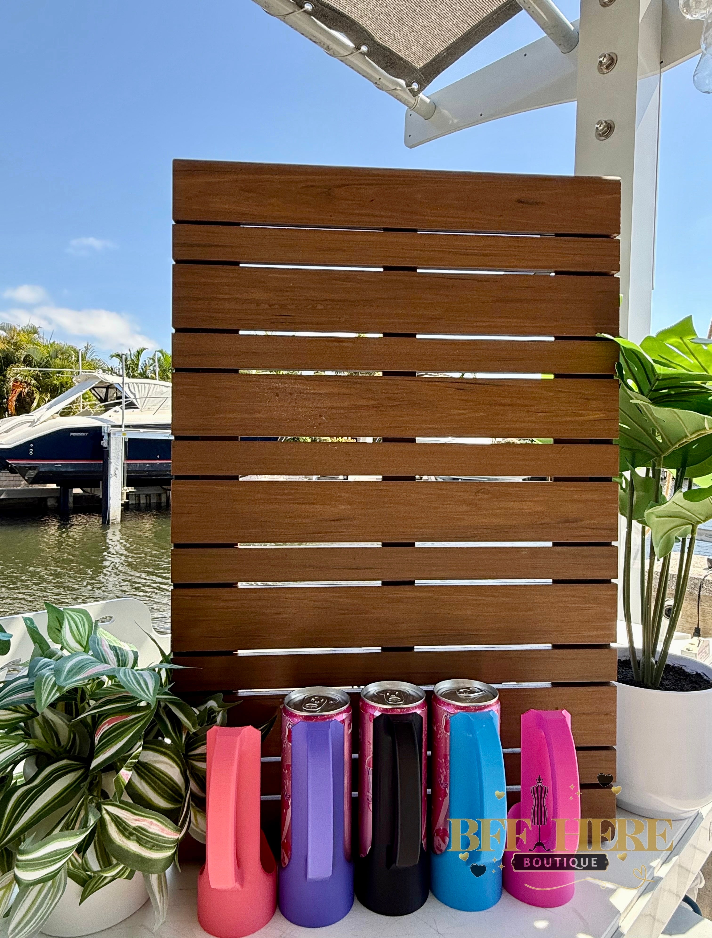 Sip & Chill Skinny Can Holder / Choice of Color - BFF Here