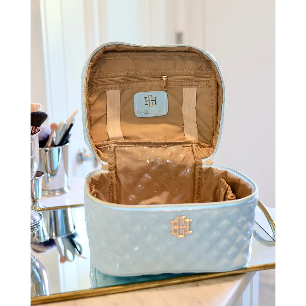 PREORDER: Hampton Train Case Light Blue Patent by Caroline Hill (ETA: July)