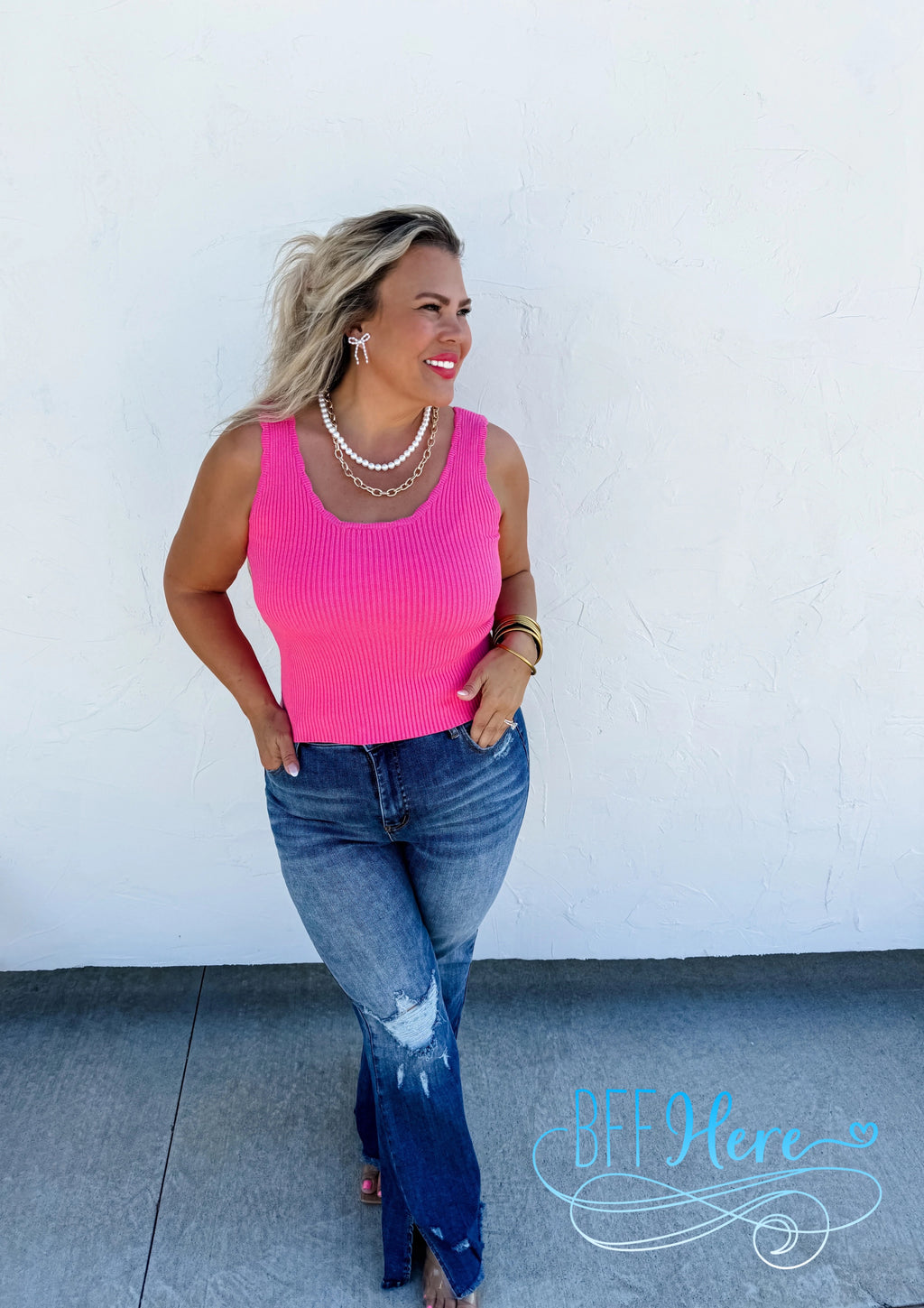 PREORDER: Lillian Scalloped Knit Tank by Blakeley / Choice of Color (Ships Beginning of May) - BFF Here